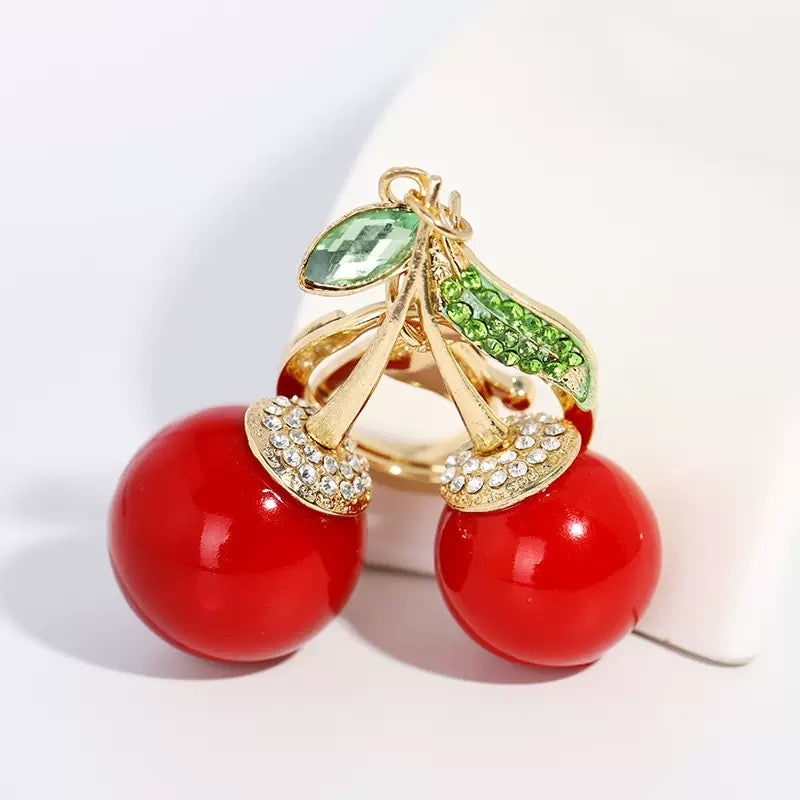 Glossy Cherry Bag Charm view 4