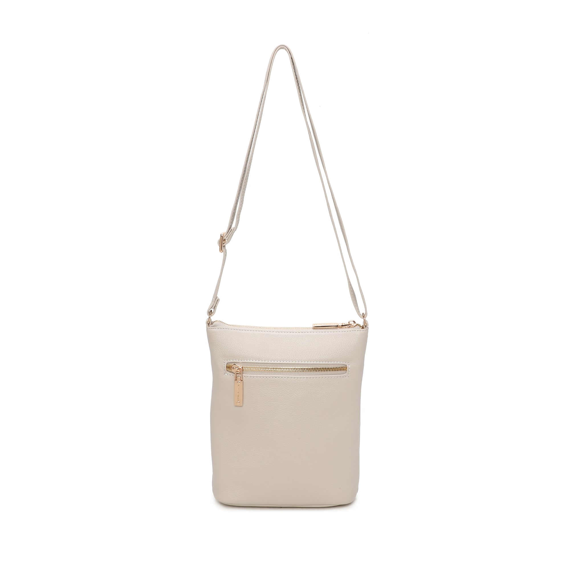 Harper Leather Crossbody Bag - Grey view 4