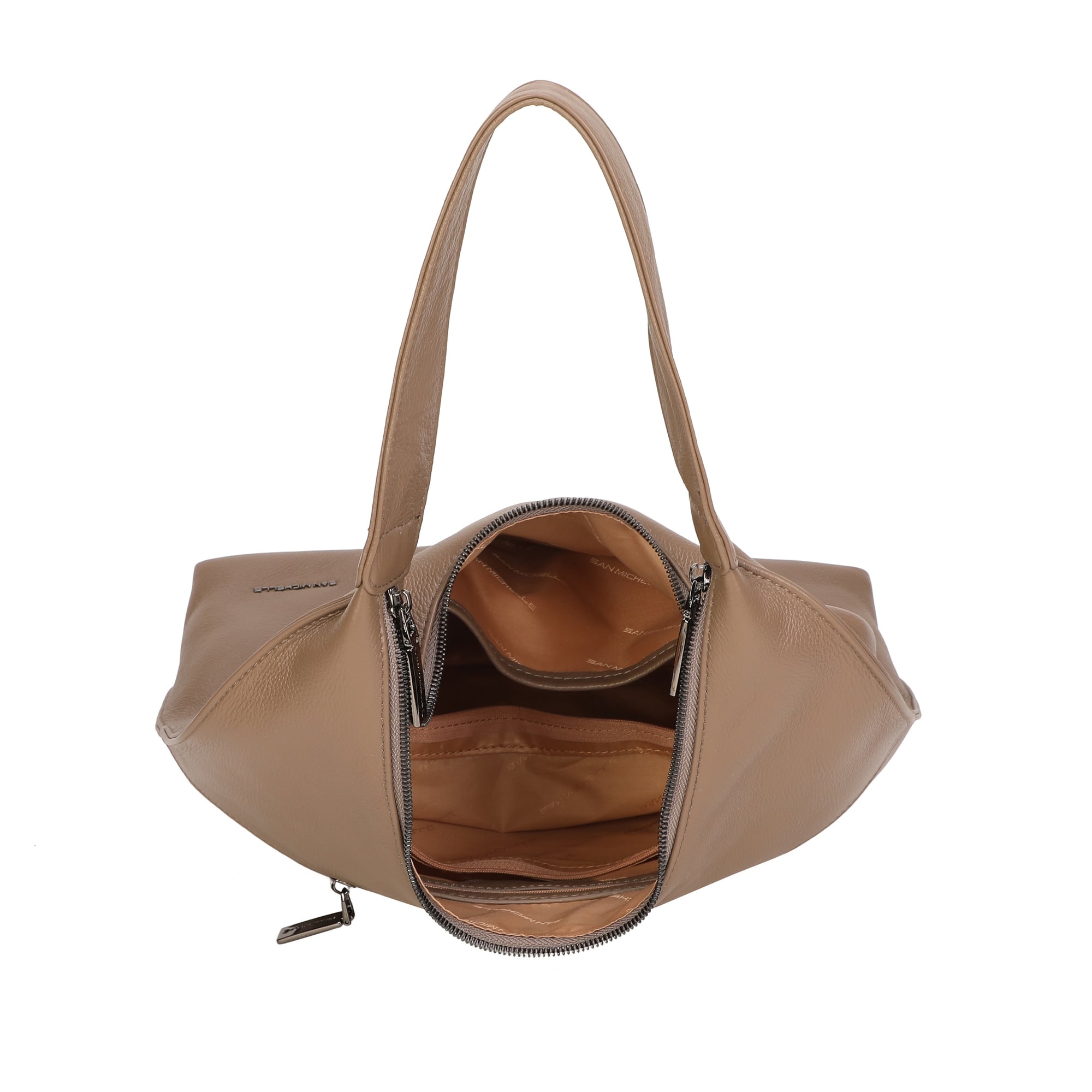 Haven Leather Shoulder Bag - Deep Taupe view 4