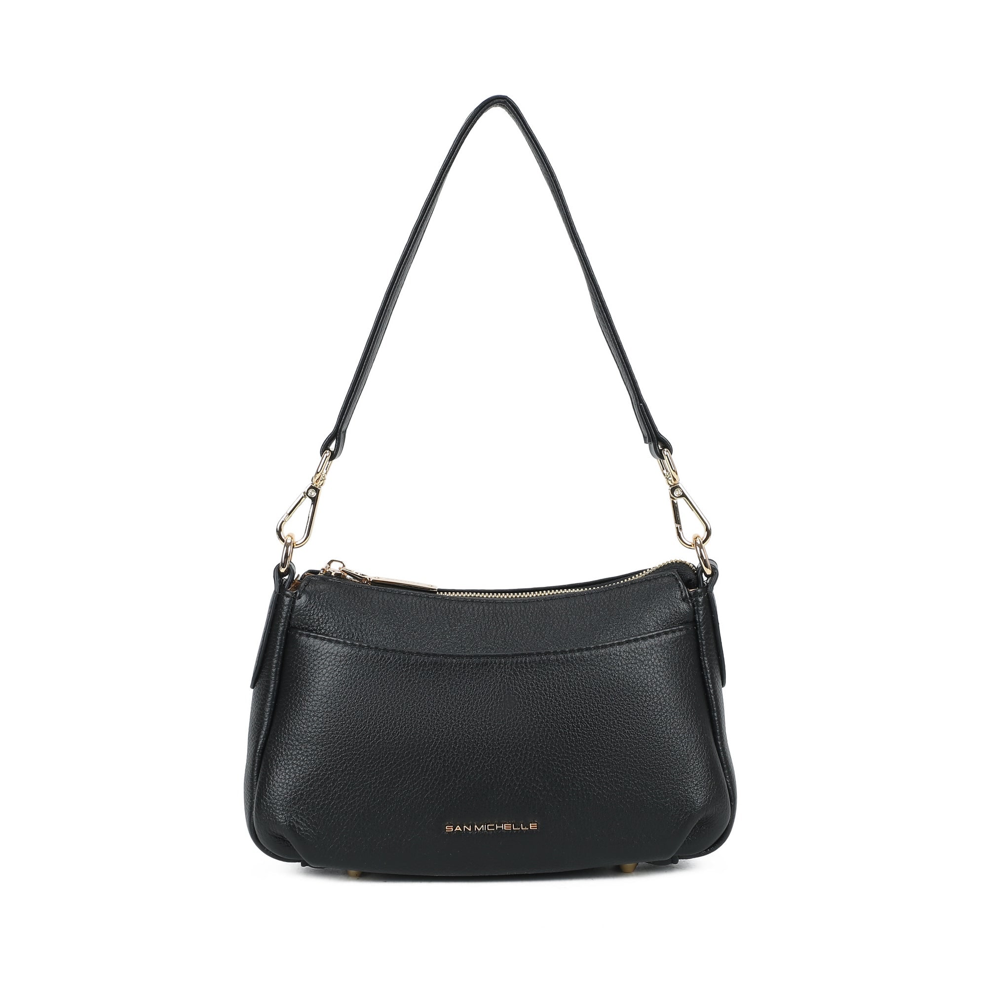 Holly Leather Shoulder Bag - Black