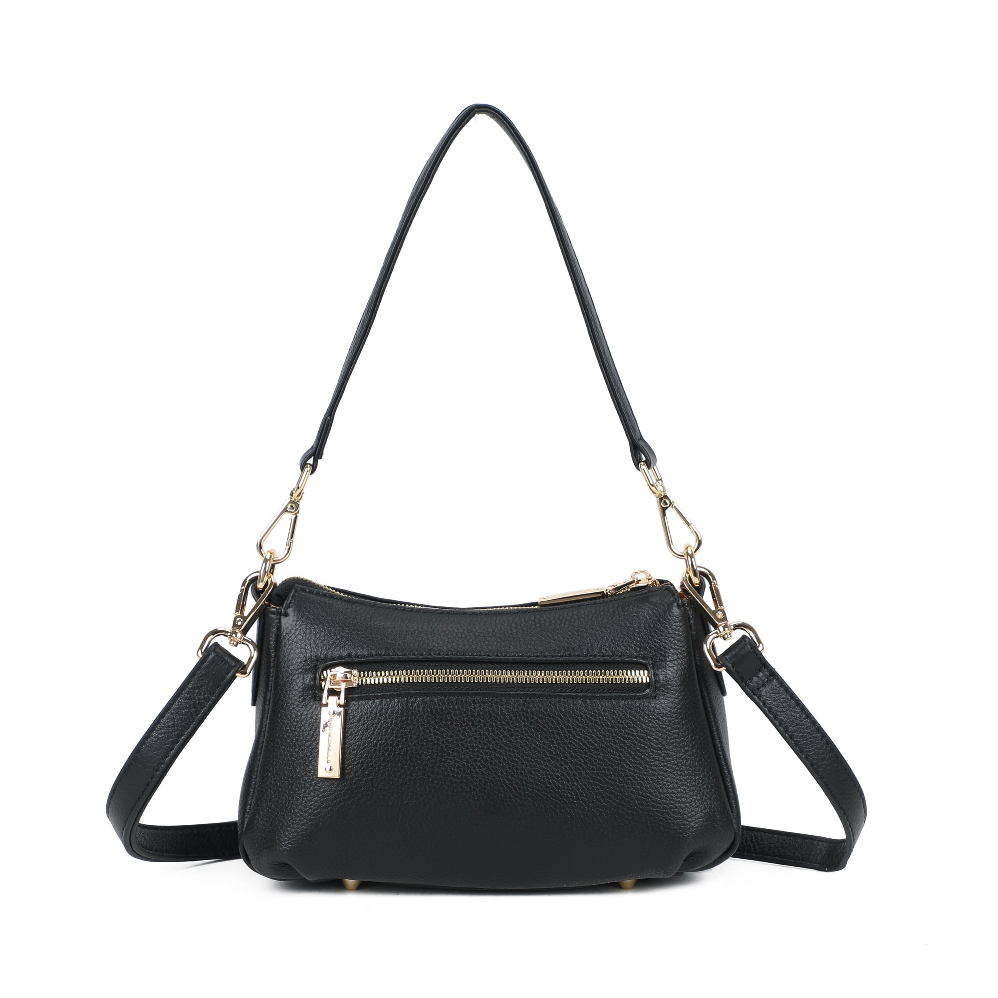 Holly Leather Shoulder Bag - Black view 4