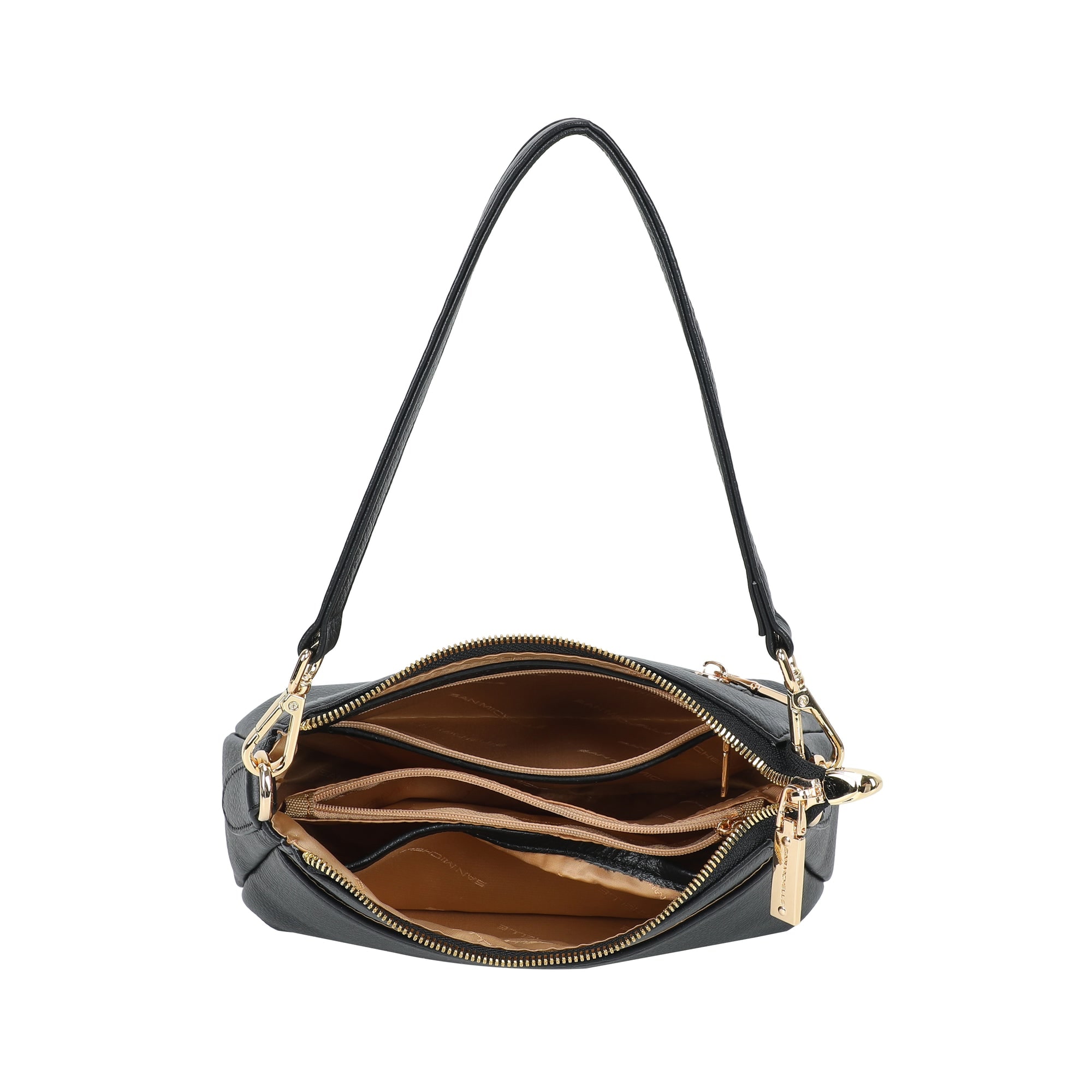 Holly Leather Shoulder Bag - Black view 5