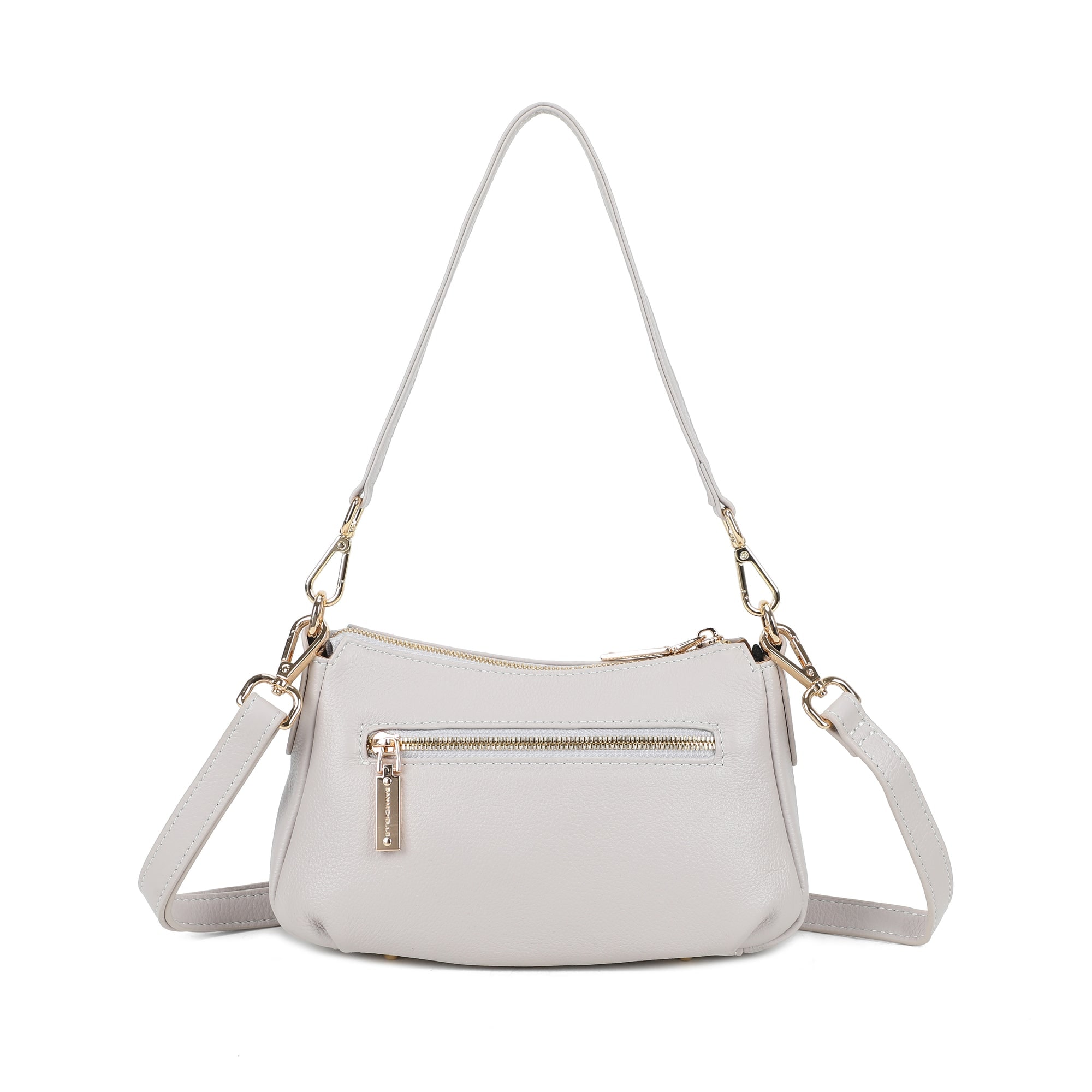 Holly Leather Shoulder Bag - Grey view 4