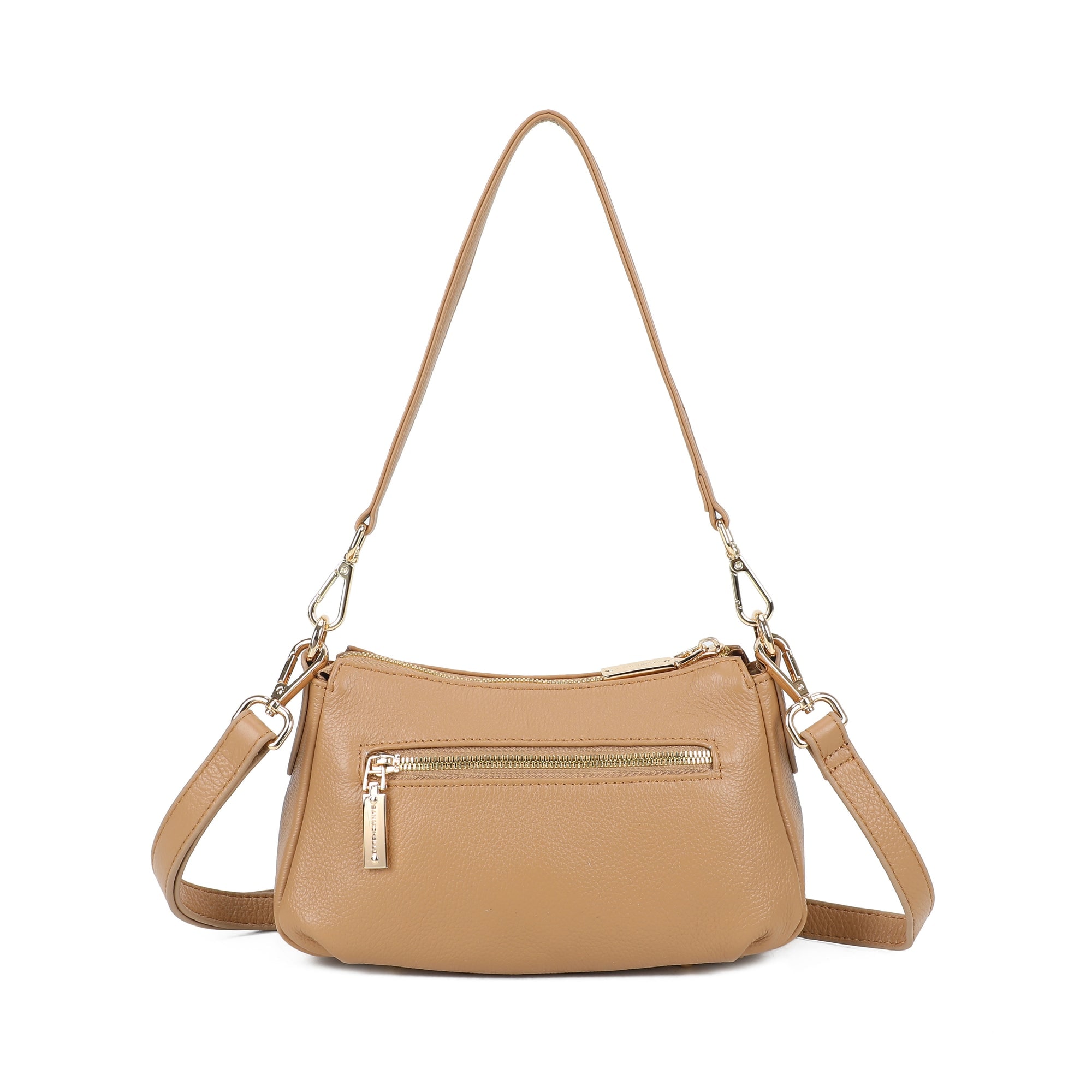 Holly Leather Shoulder Bag - Khaki view 3