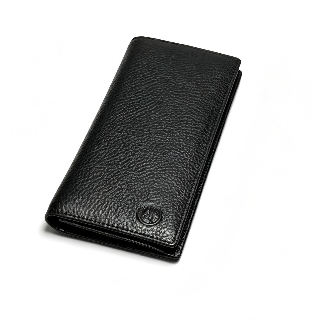 Lennox Long Leather Wallet - Black