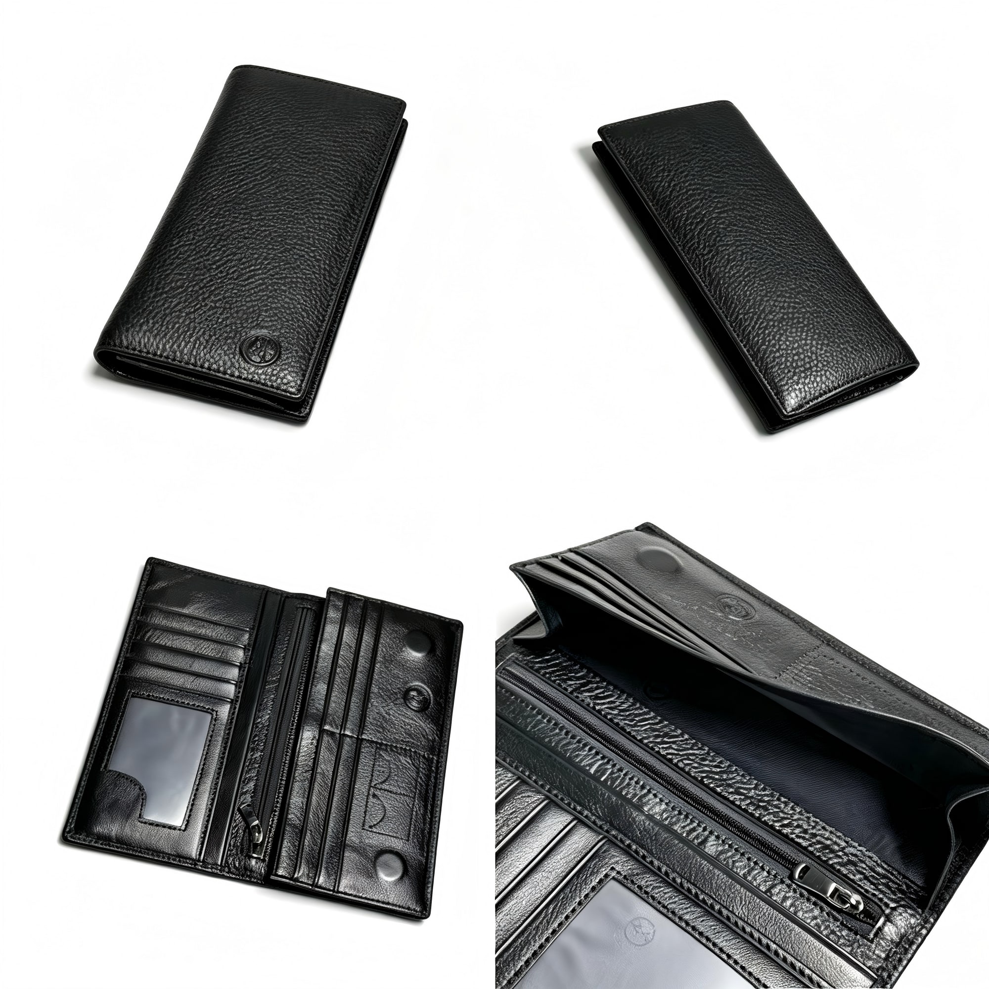 Lennox Long Leather Wallet - Black view 4