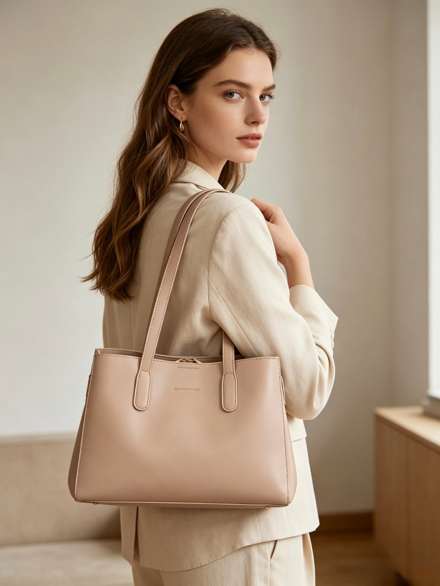 Ingrid Tote Bag - Camel view 2