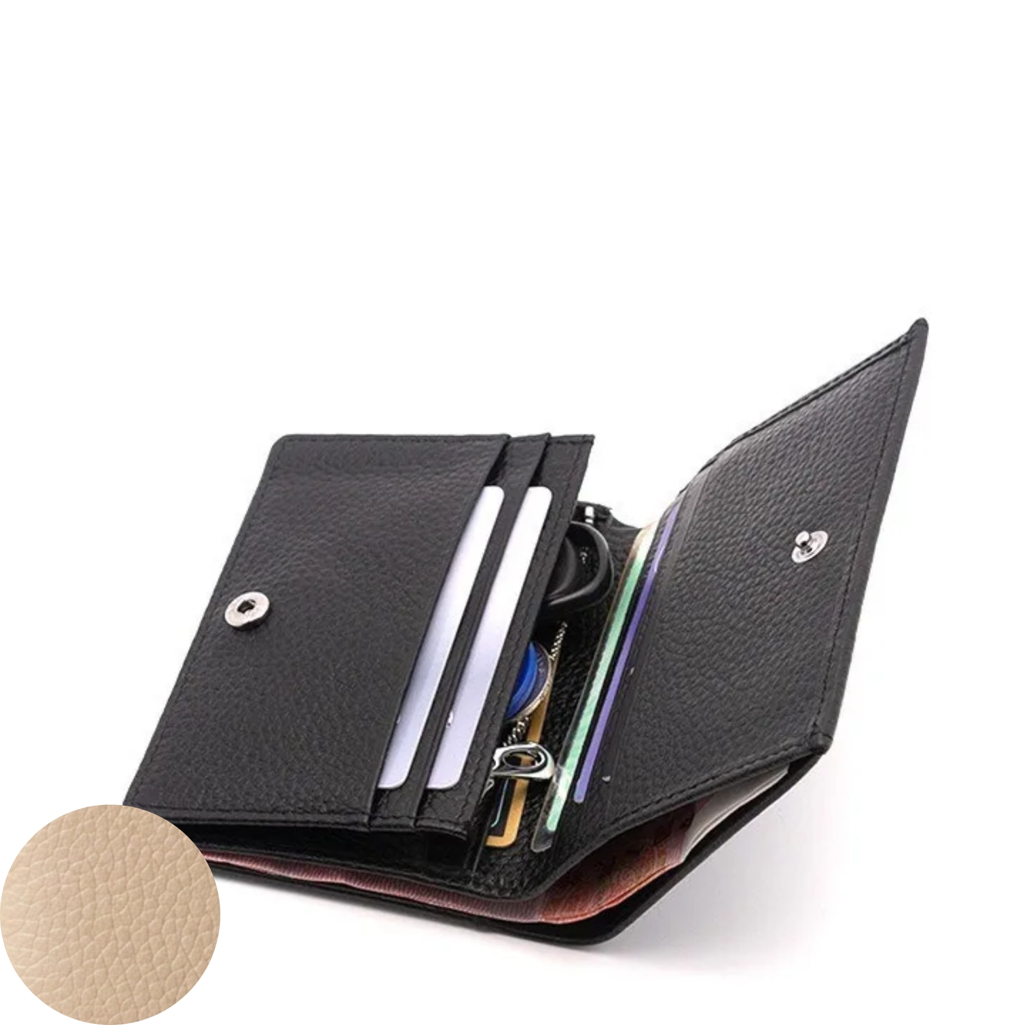 Jill Small Leather Wallet - Camel view 3