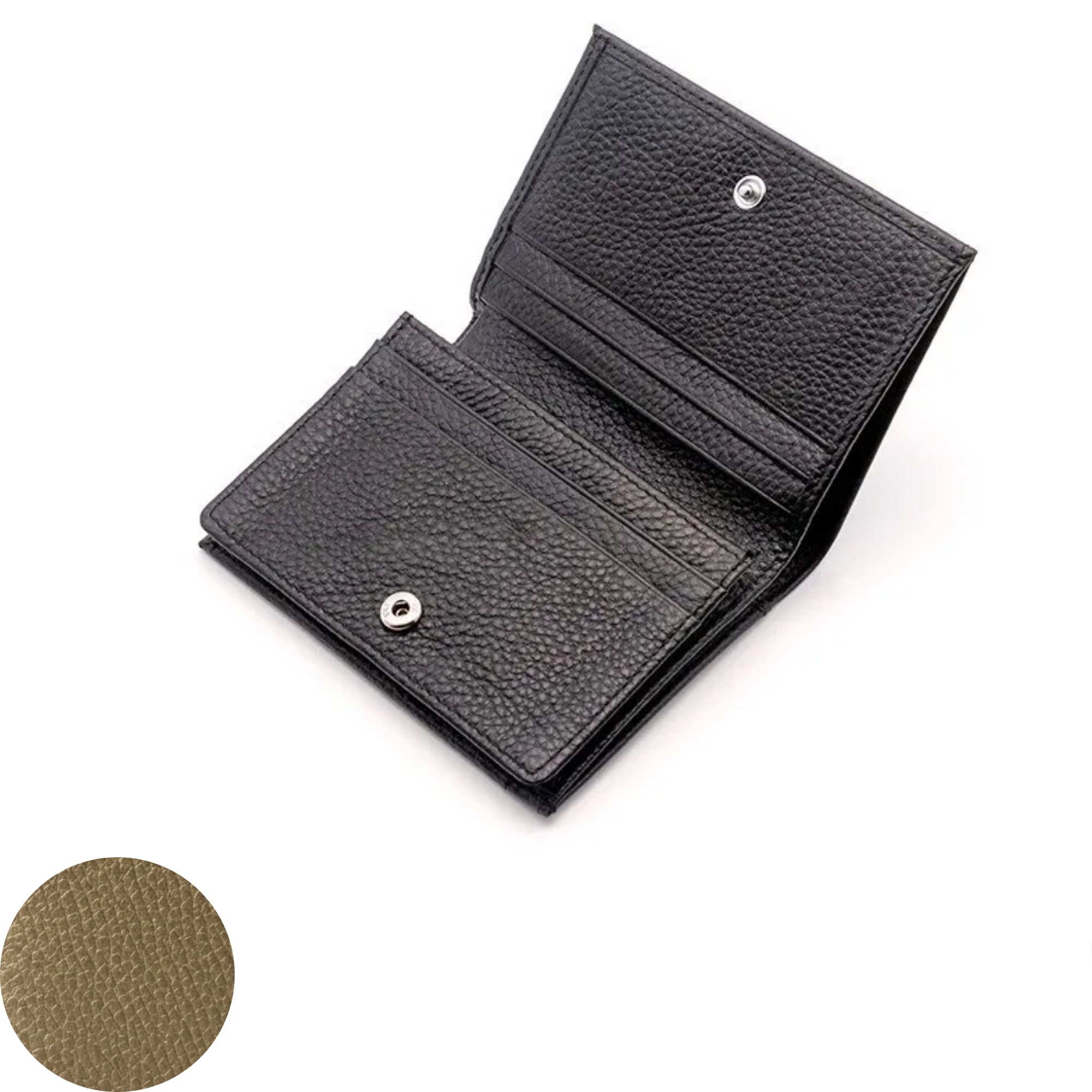 Jill Small Leather Wallet - Khaki Green view 5