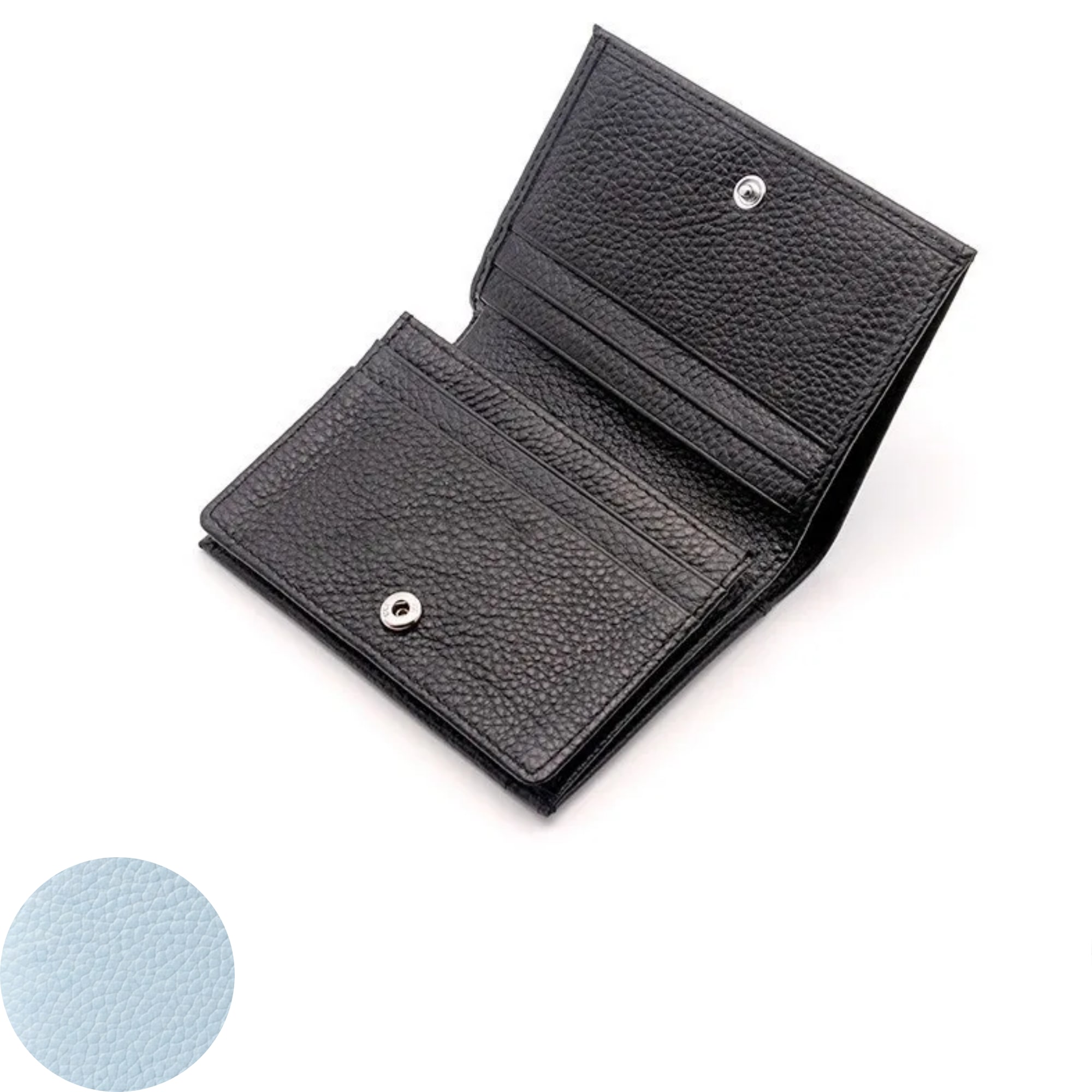 Jill Small Leather Wallet - Light Blue view 4