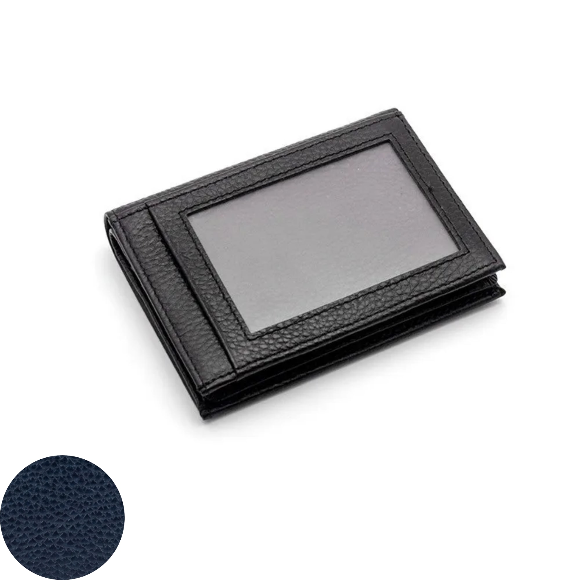 Jill Small Leather Wallet - Navy view 3