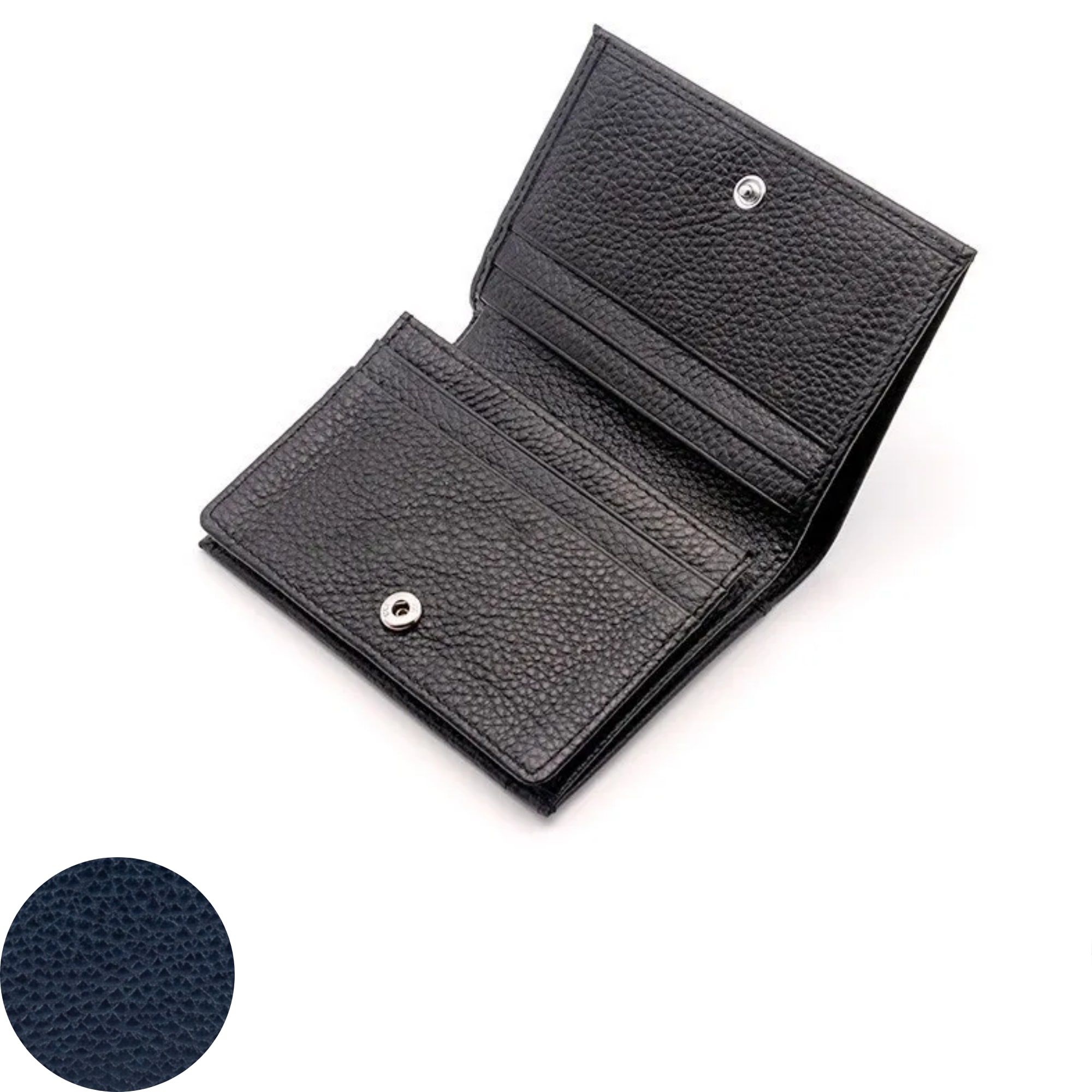 Jill Small Leather Wallet - Navy view 4