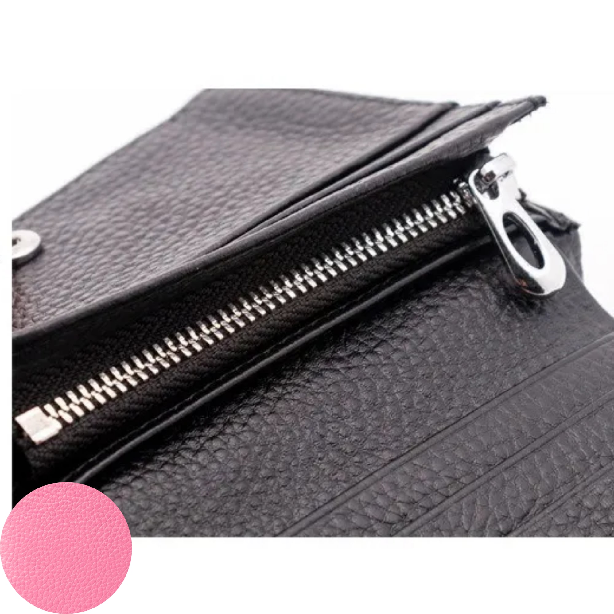 Jill Small Leather Wallet - Pink view 3