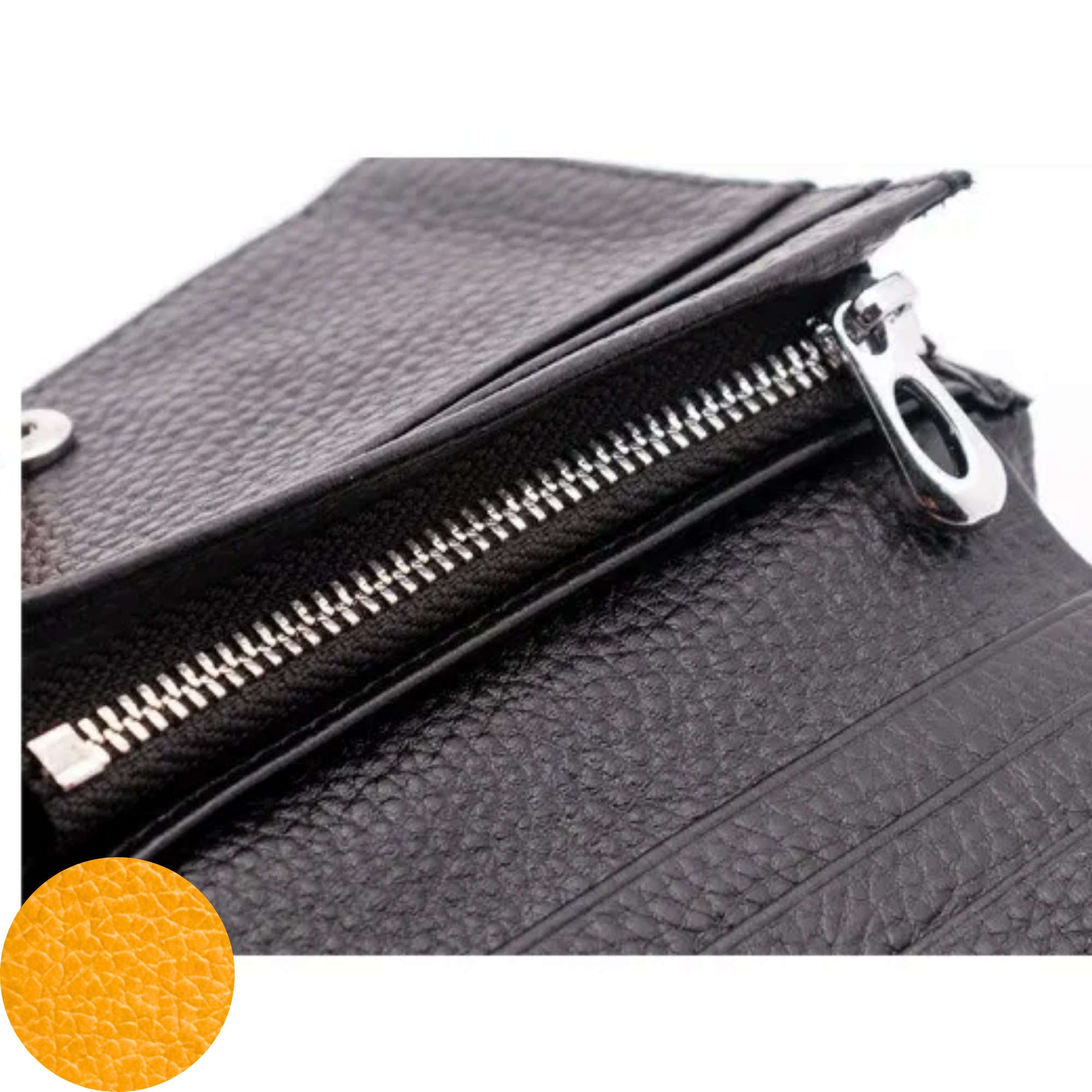 Jill Small Leather Wallet - Yellow view 3
