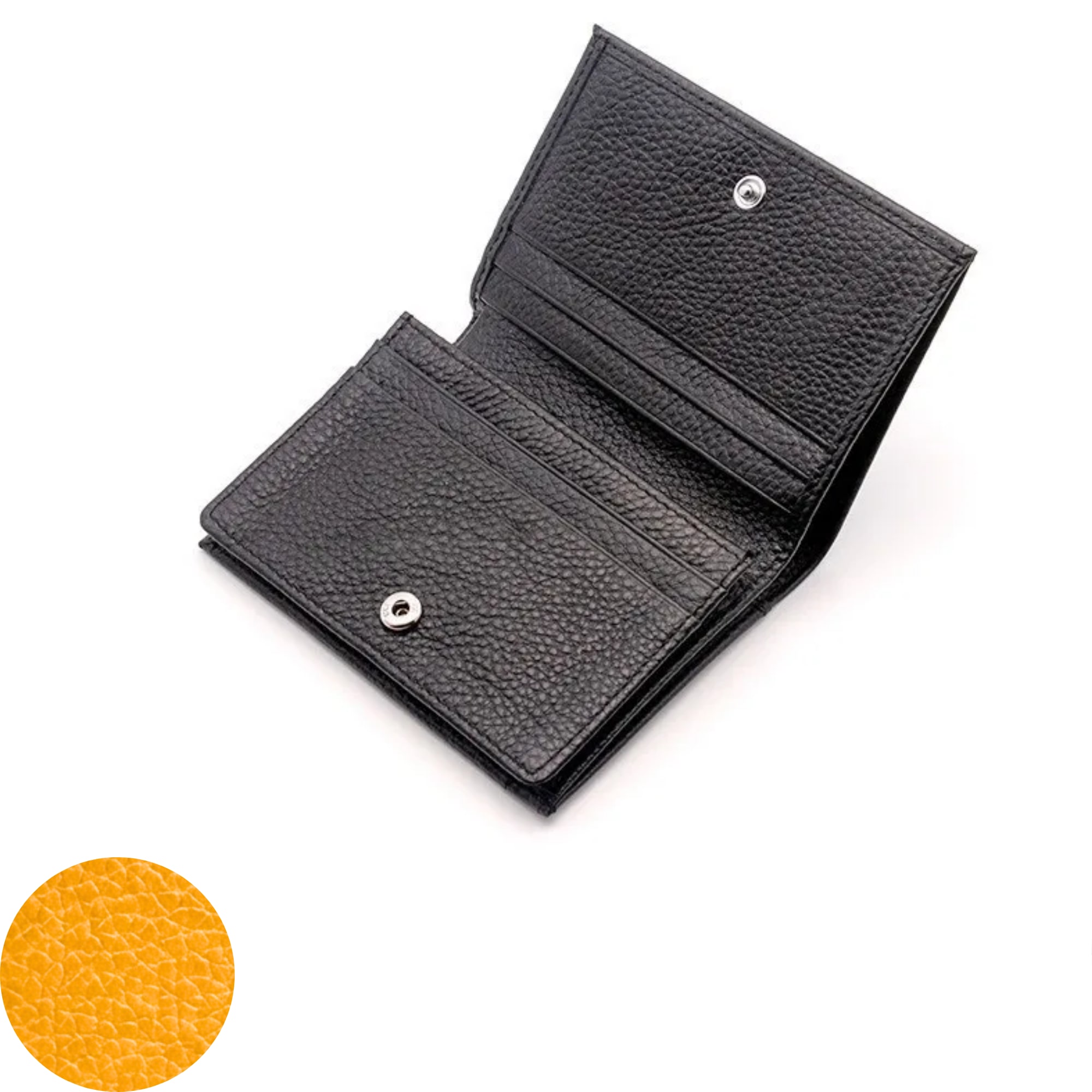 Jill Small Leather Wallet - Yellow view 4