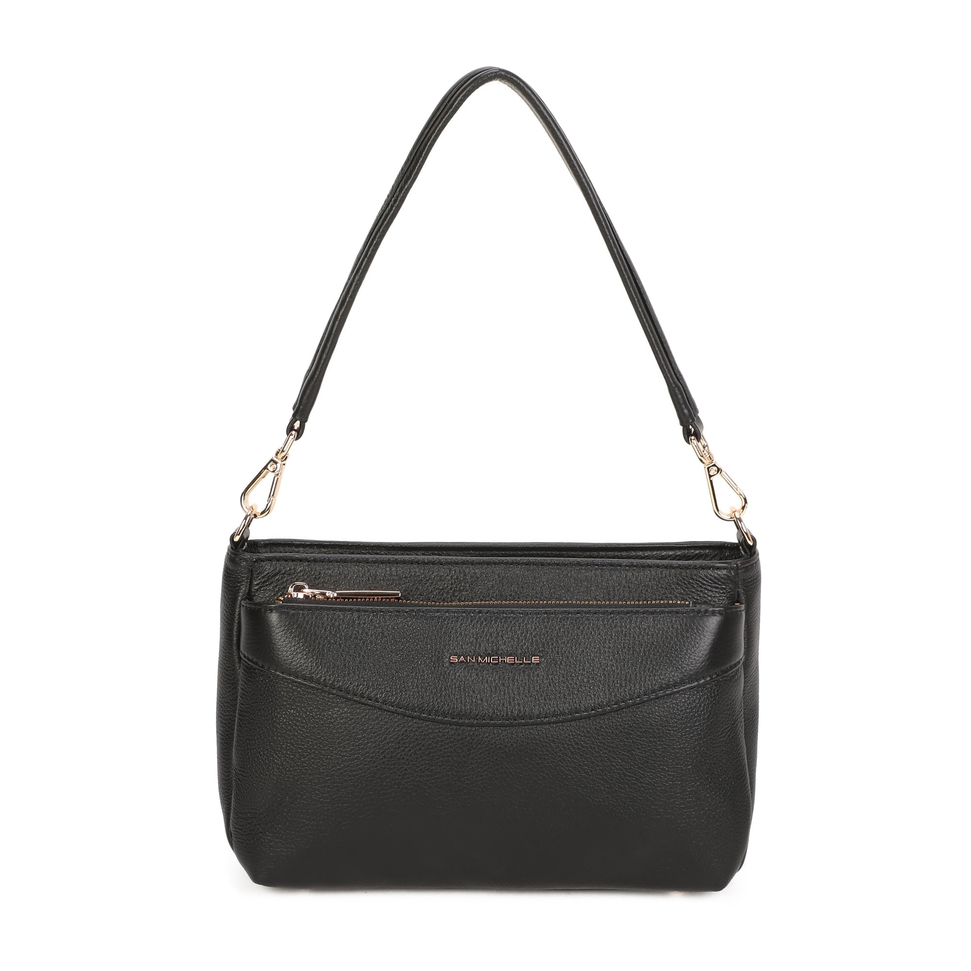 Jolene Leather Crossbody Bag - Black