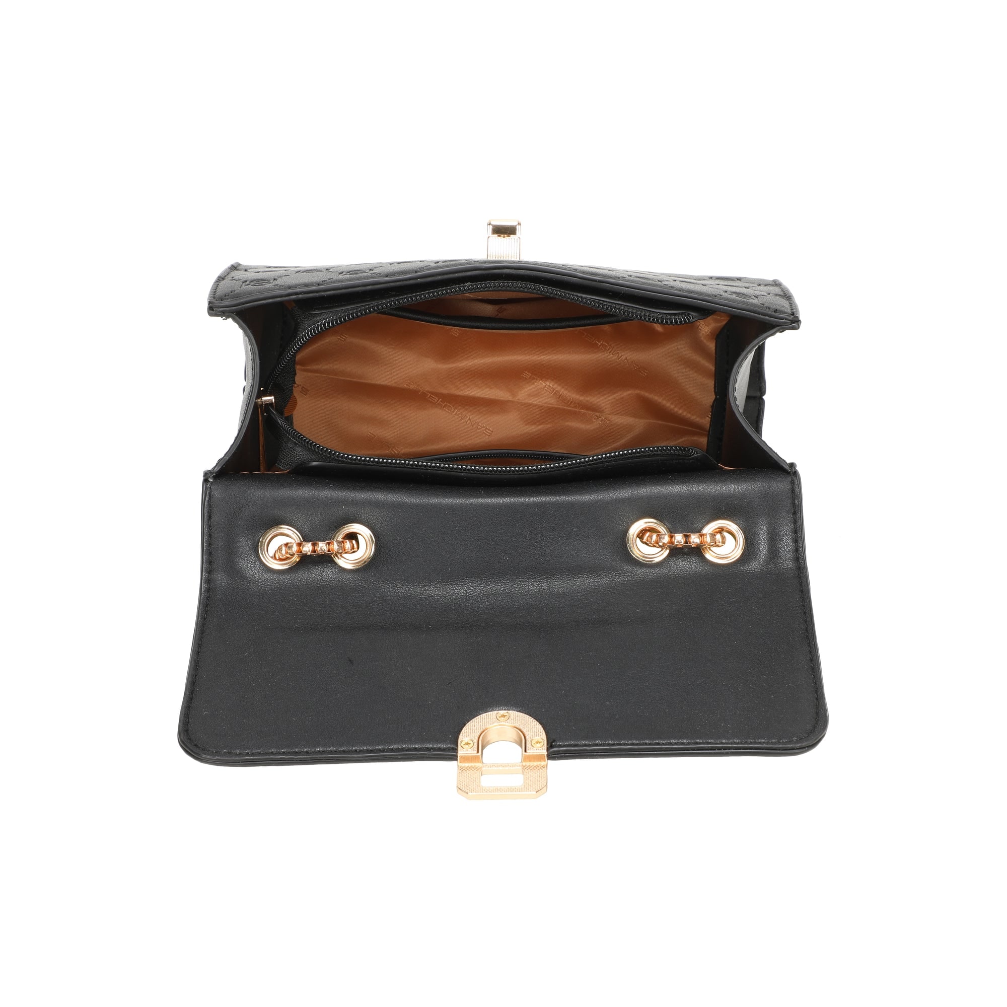 Kendra Chained Crossbody Bag - Black view 5