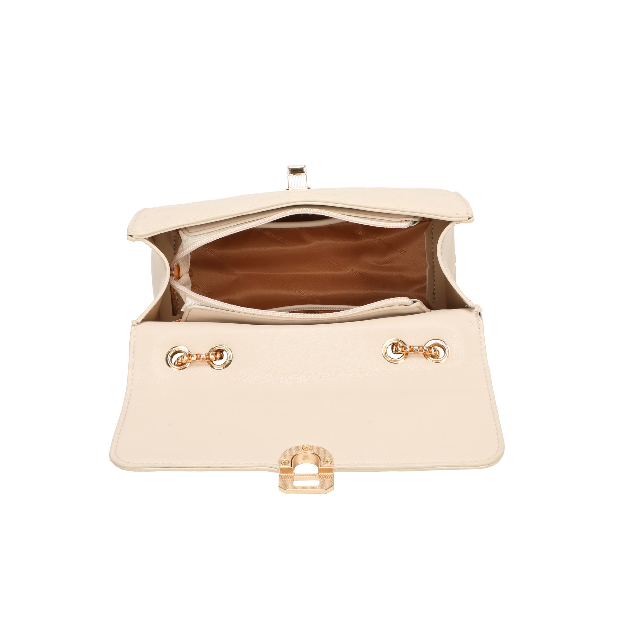 Kendra Chained Crossbody Bag - Camel view 5