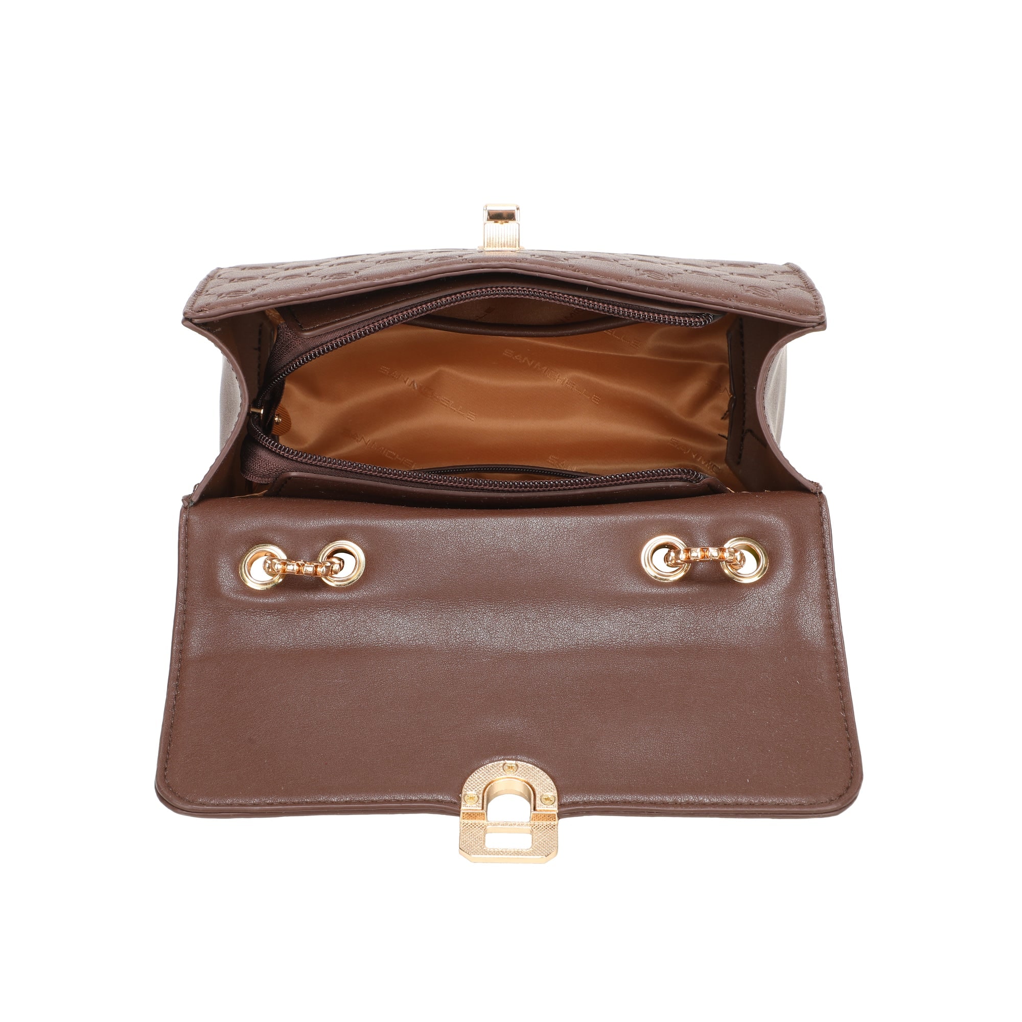 Kendra Chained Crossbody Bag - Coffee view 5