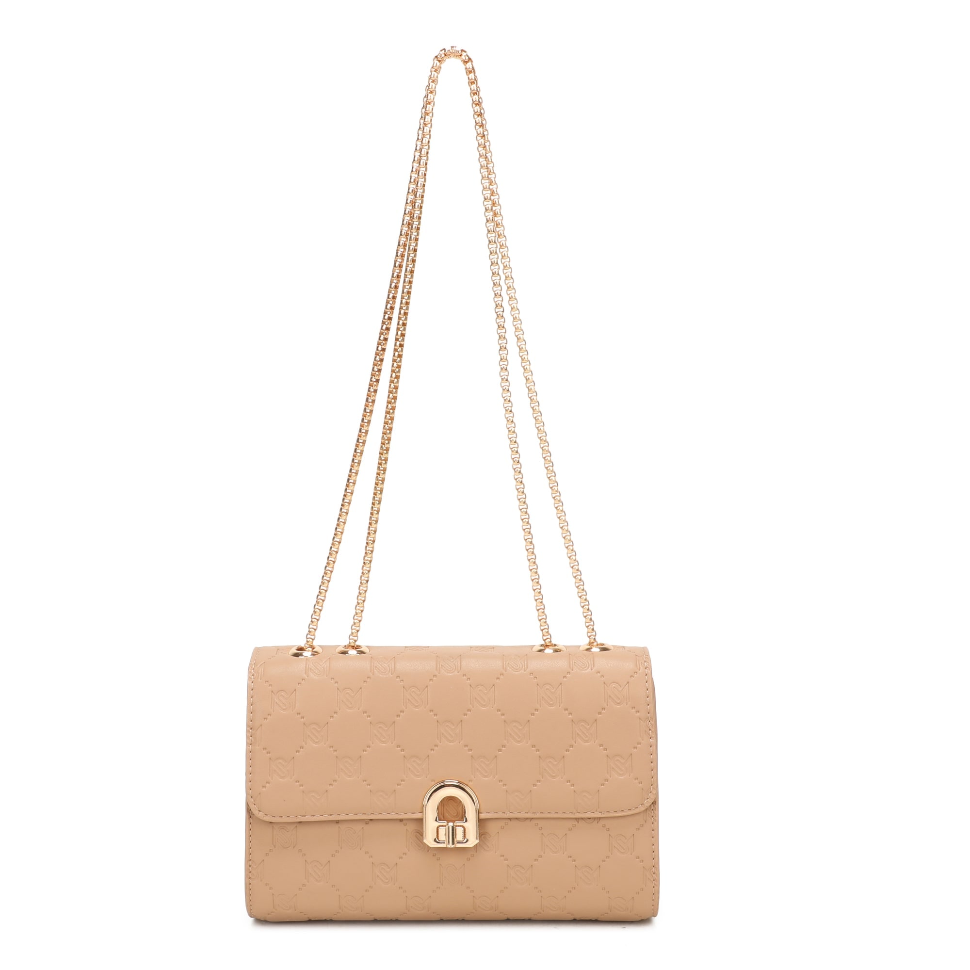 Kendra Chained Crossbody Bag - Pale Apricot