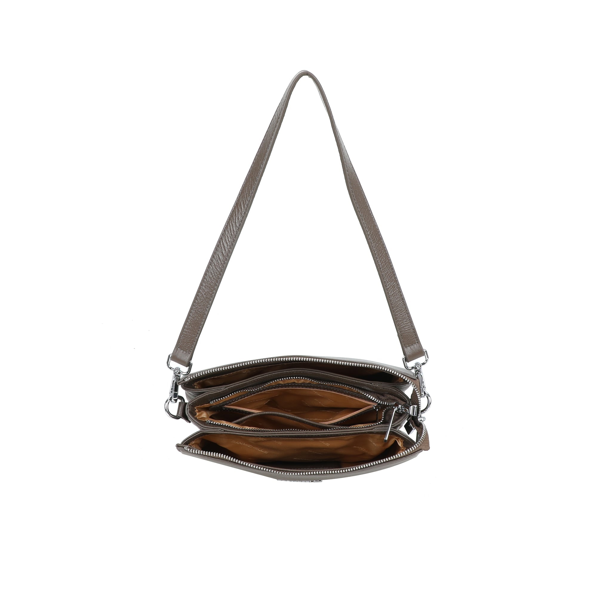 Kendra Leather Crossbody Bag - Brown view 4