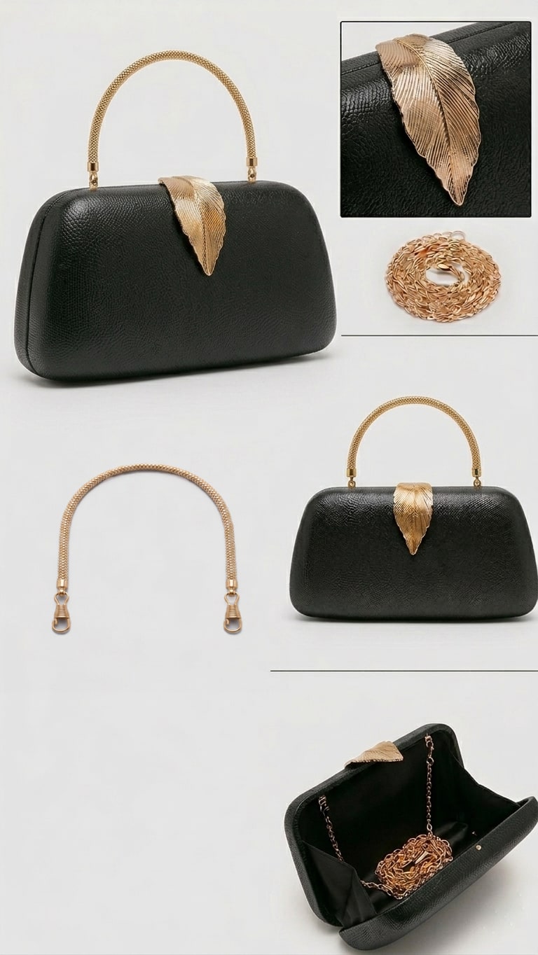 Laura Clutch Bag - Black view 3