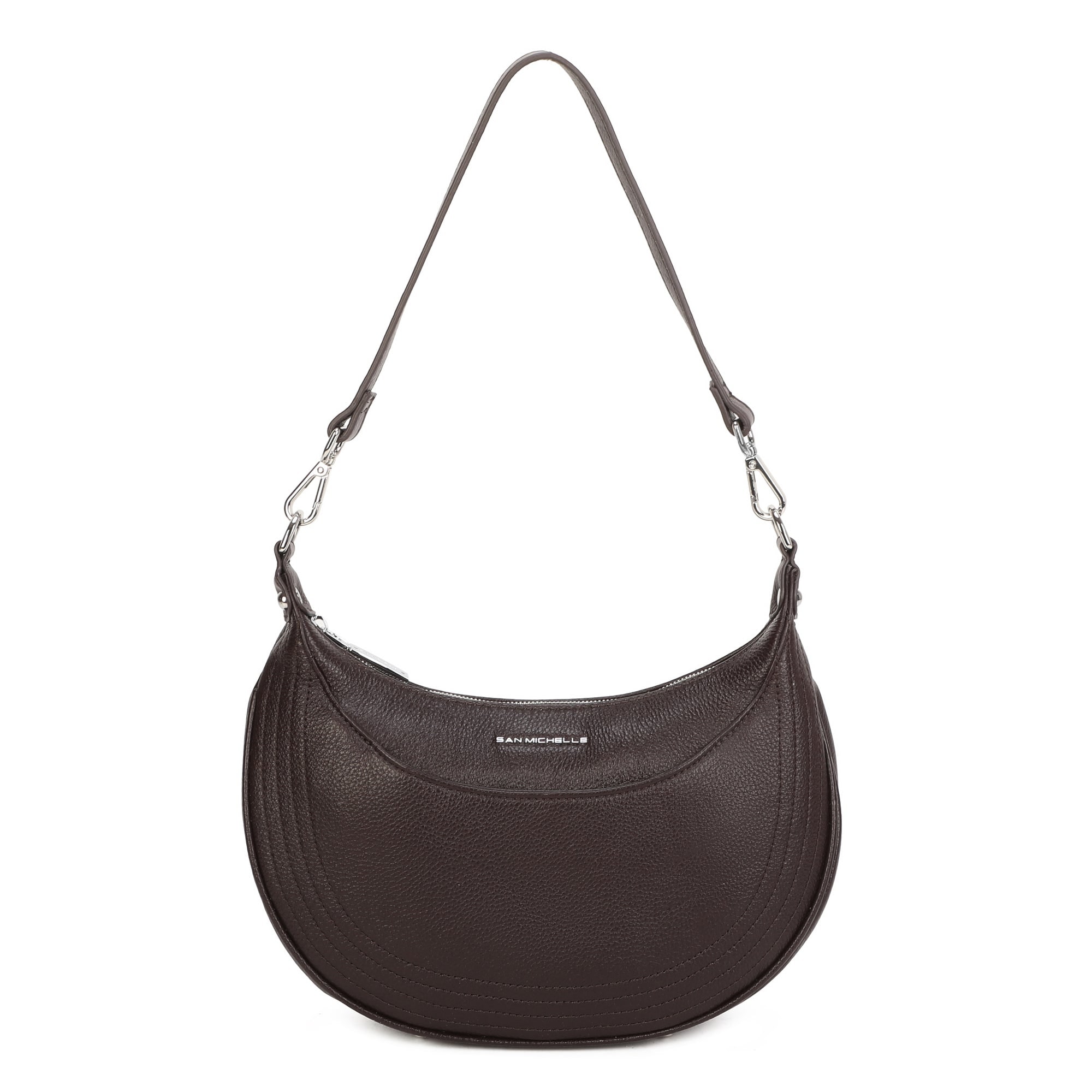 Laura Leather Crossbody Bag - Coffee