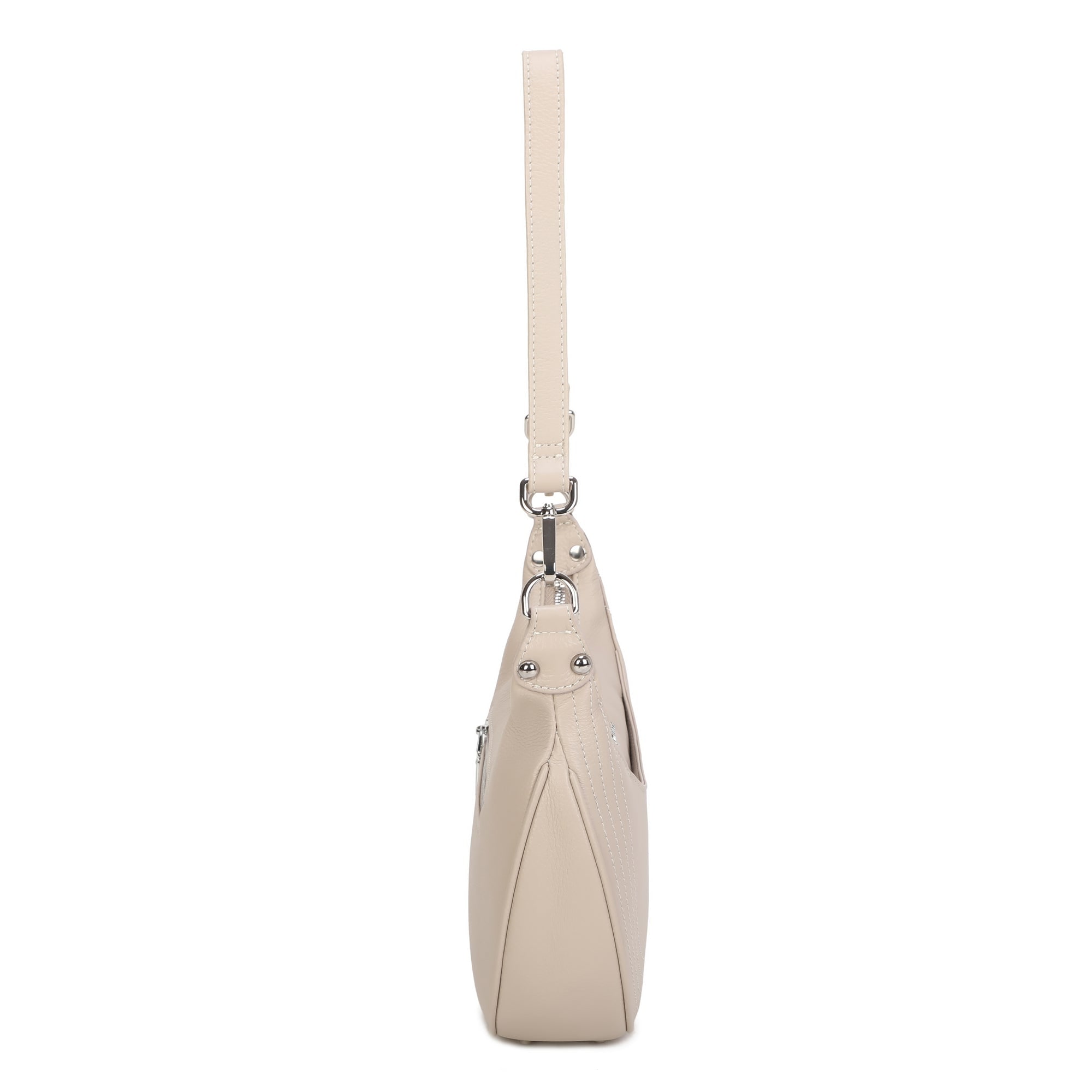 Laura Leather Crossbody Bag - Oat view 3
