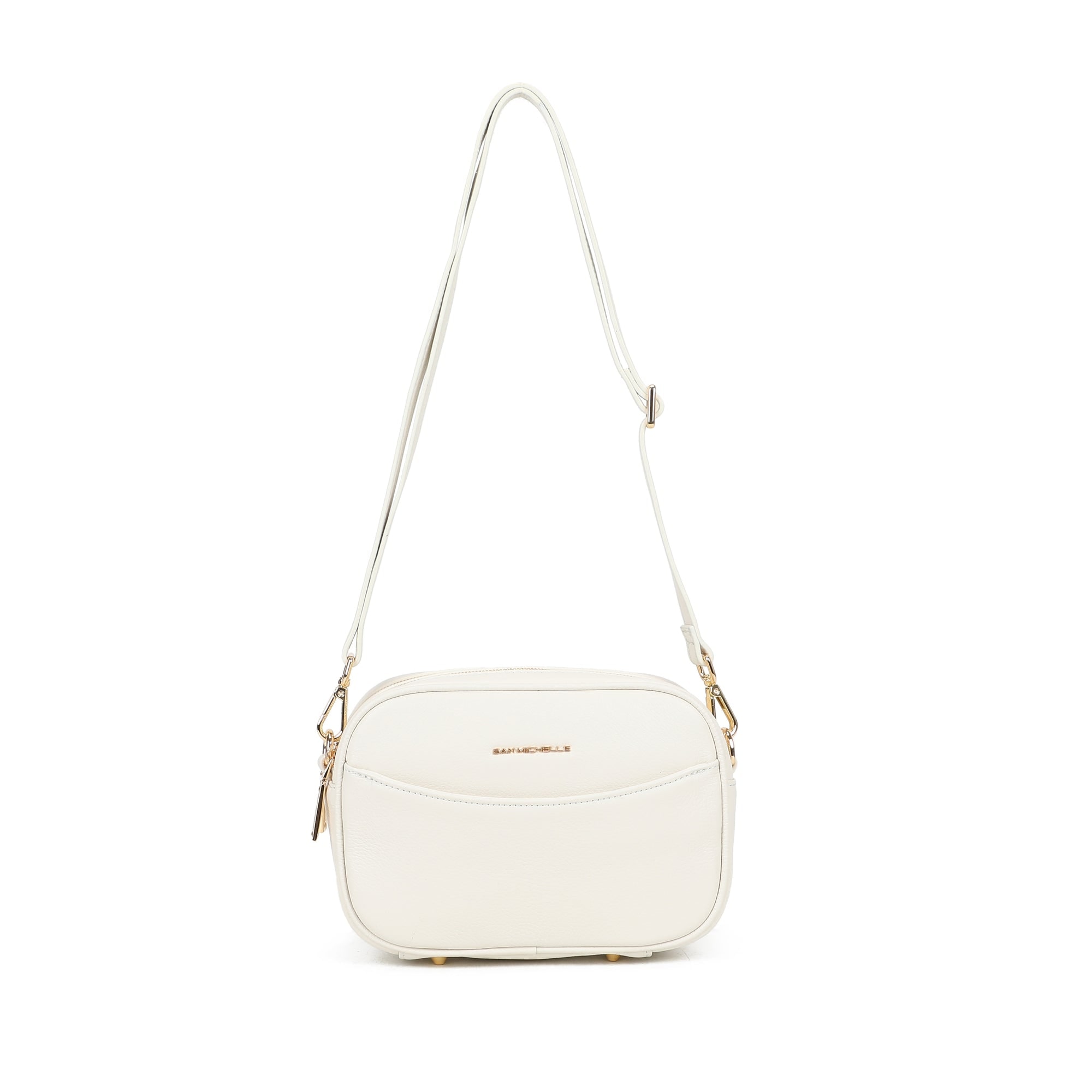 Lexi Leather Crossbody Bag - Beige