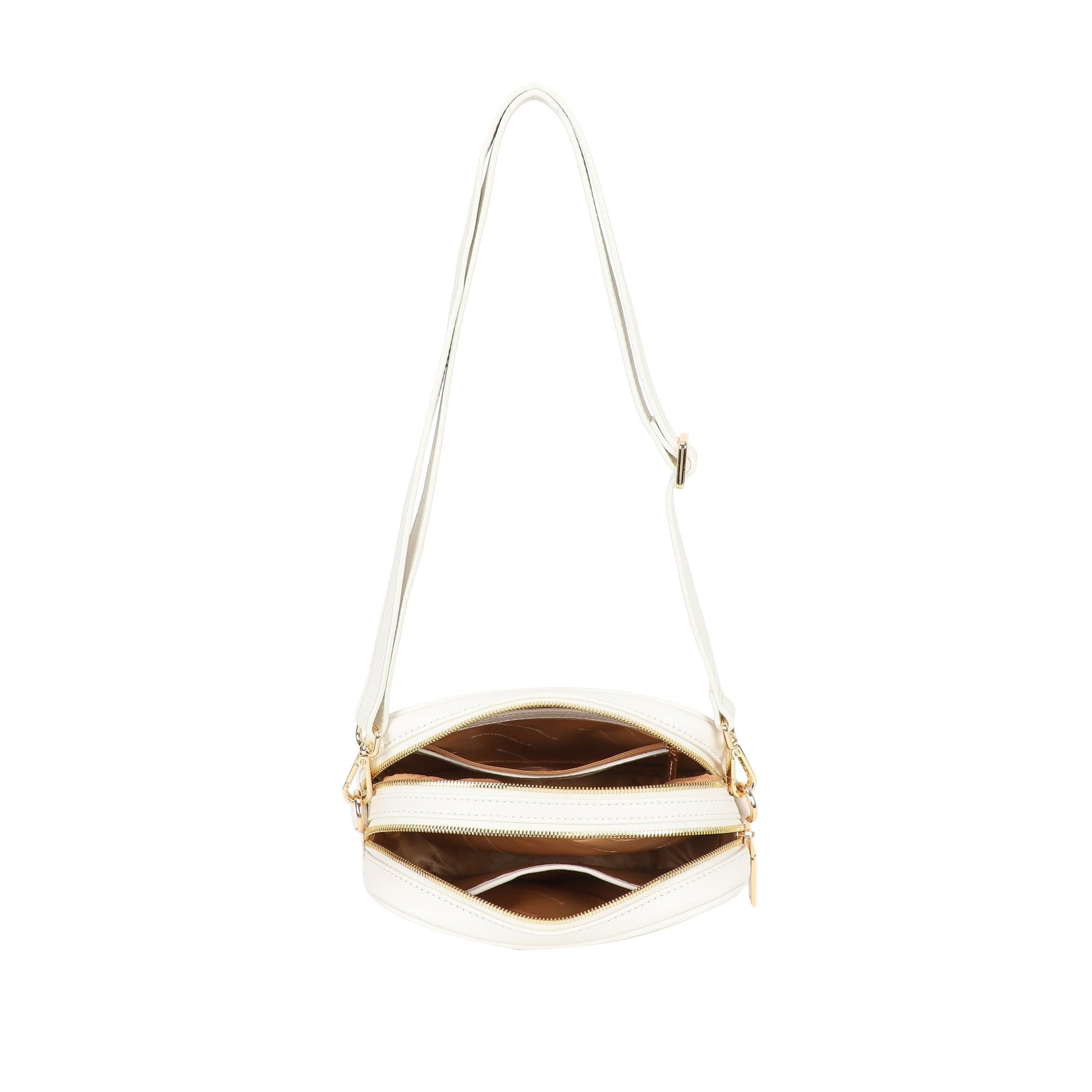 Lexi Leather Crossbody Bag - Beige view 5