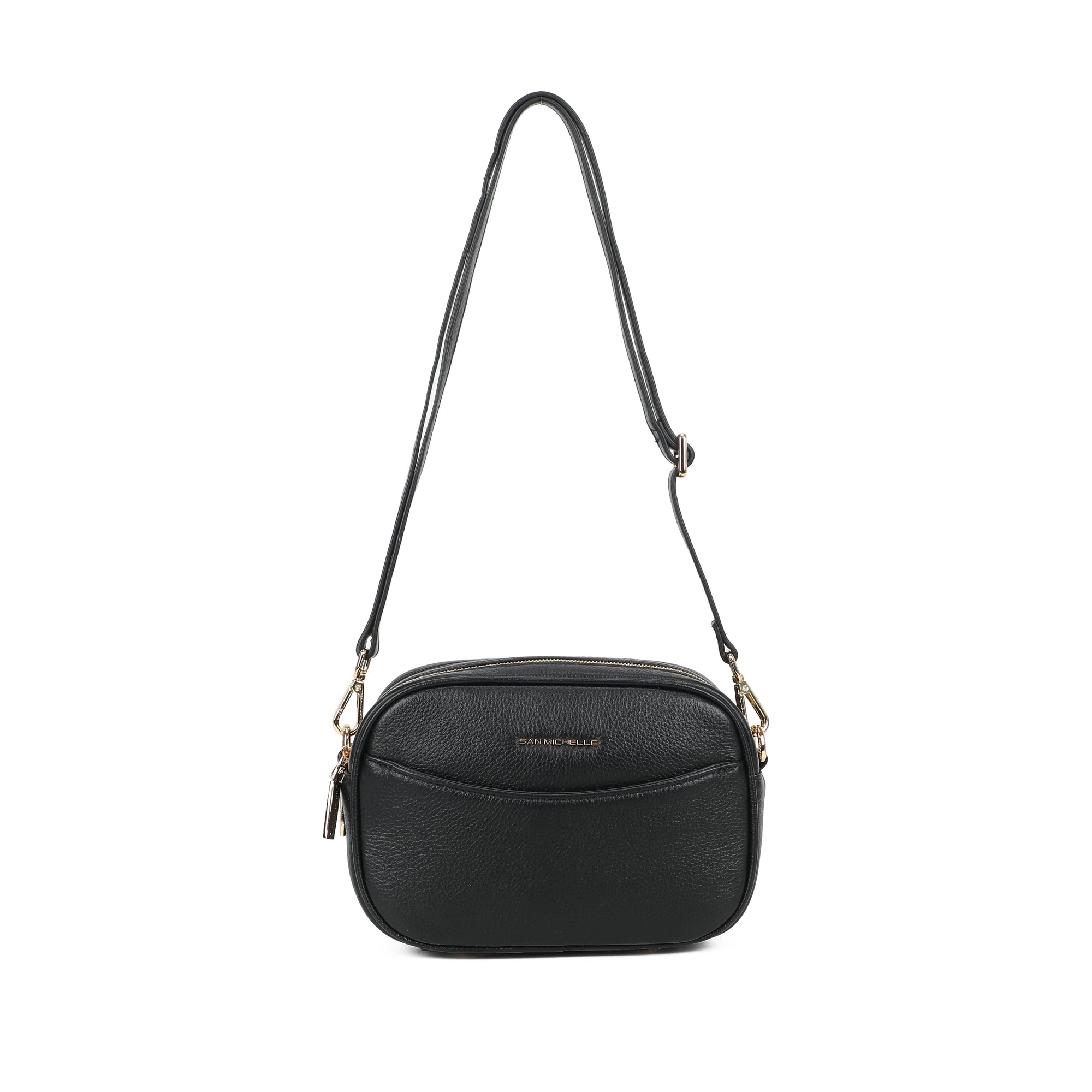 Lexi Leather Crossbody Bag - Black