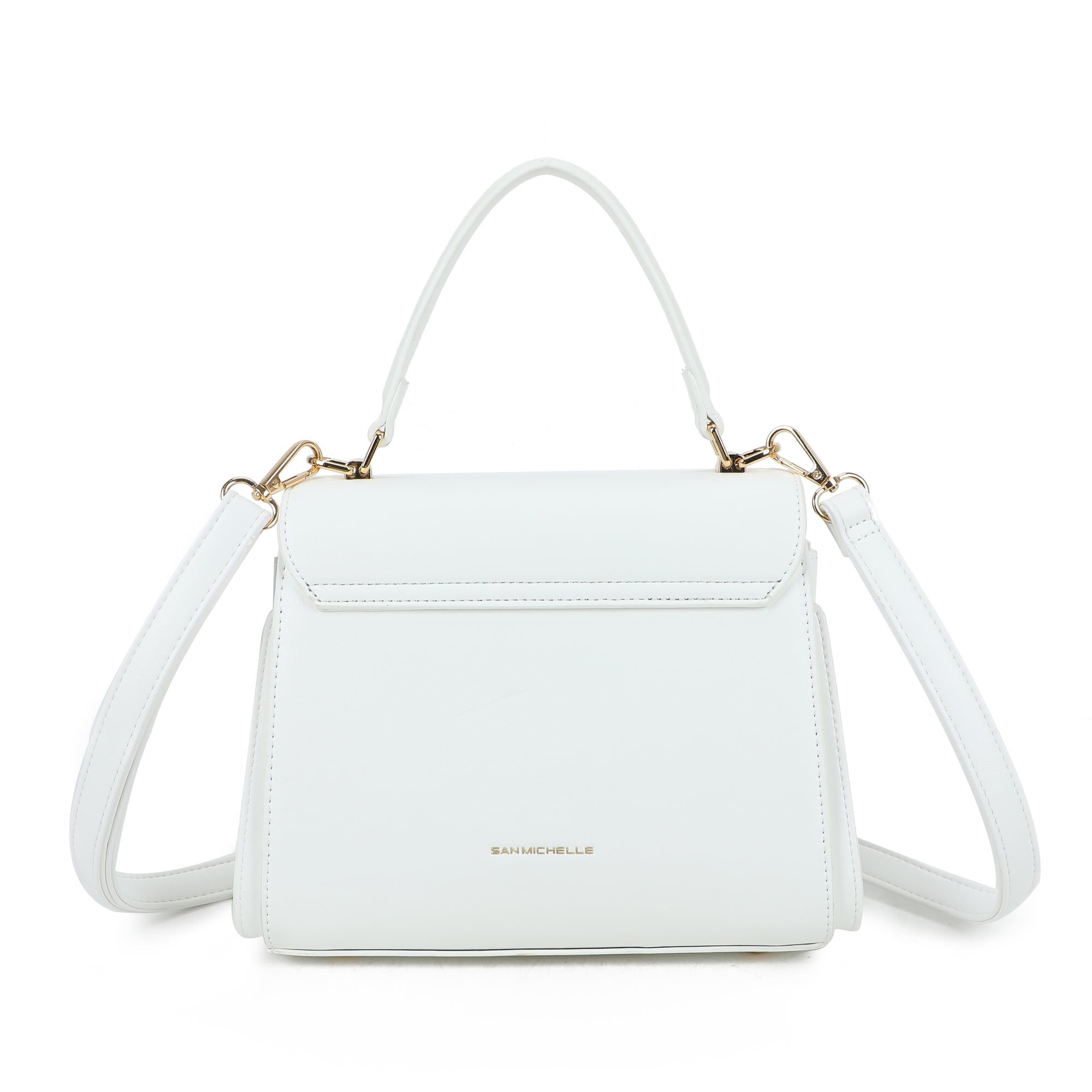 Louisa Top Handle Bag - White view 4