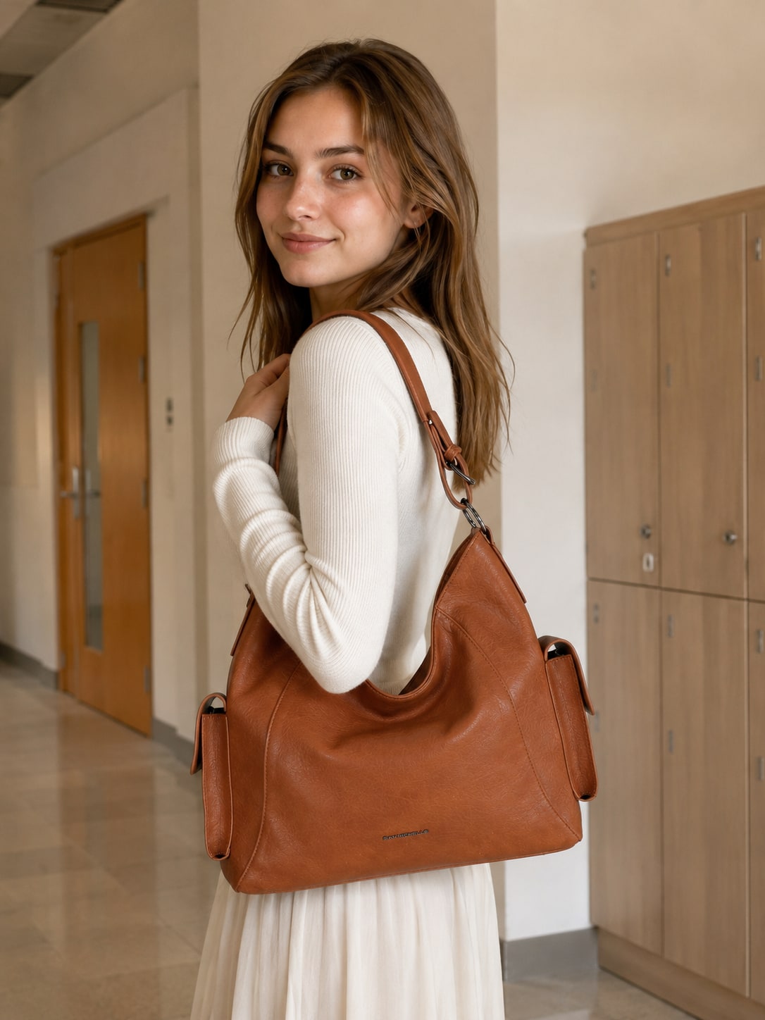 Luna Hobo Bag - Brown view 5