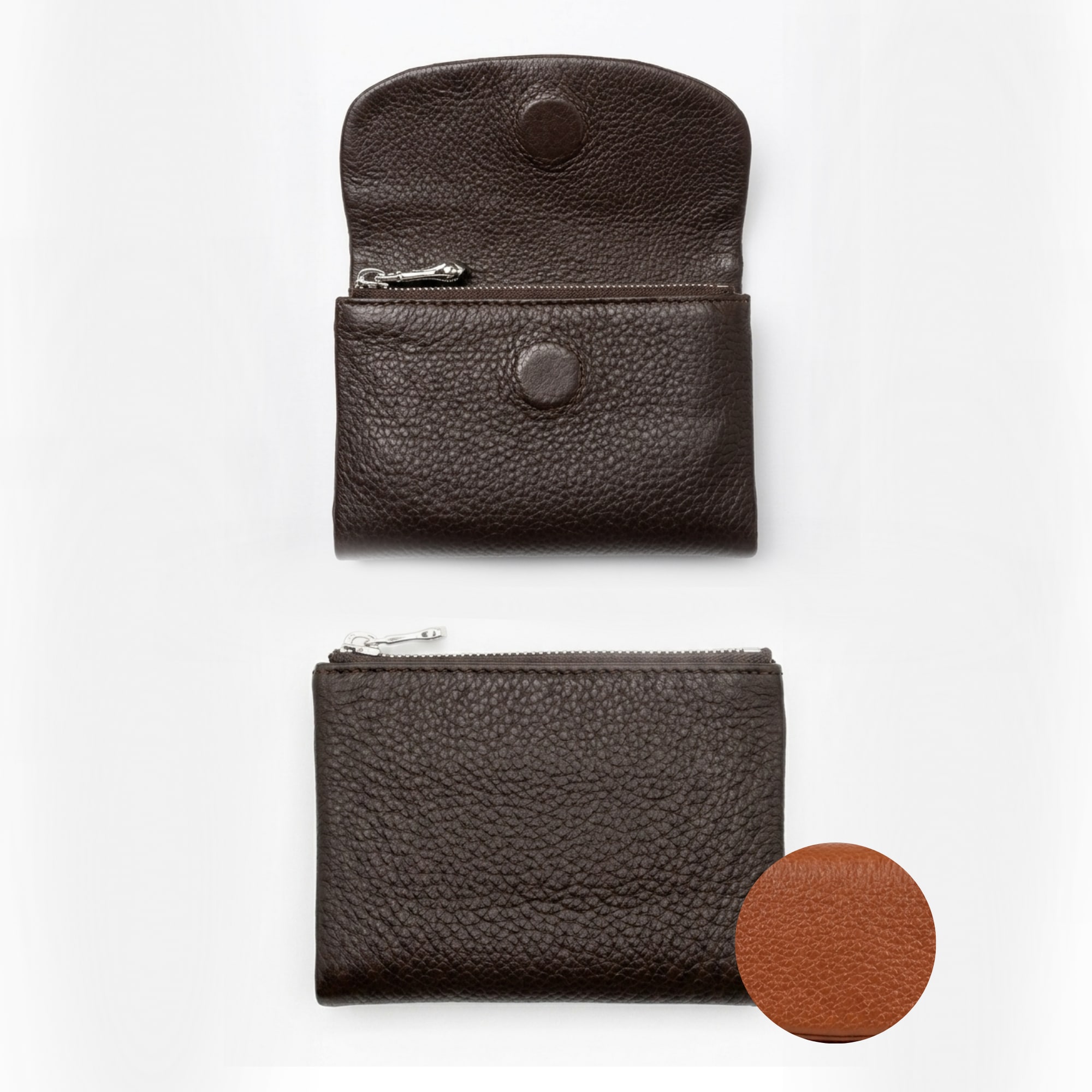 Margaret Medium Leather Wallet - Brown view 3