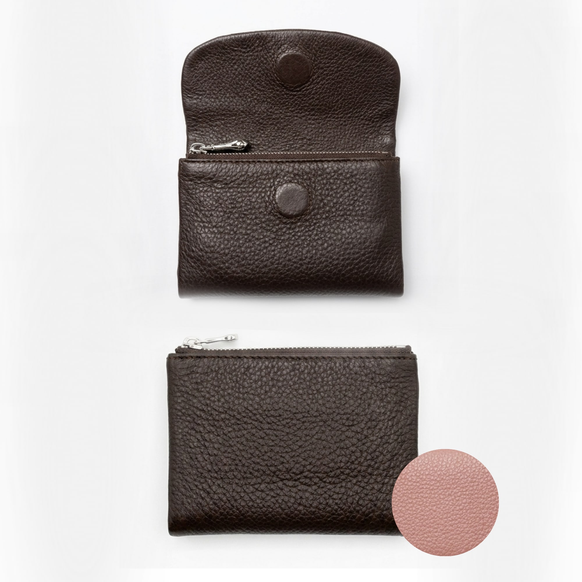 Margaret Medium Leather Wallet - Pink view 3