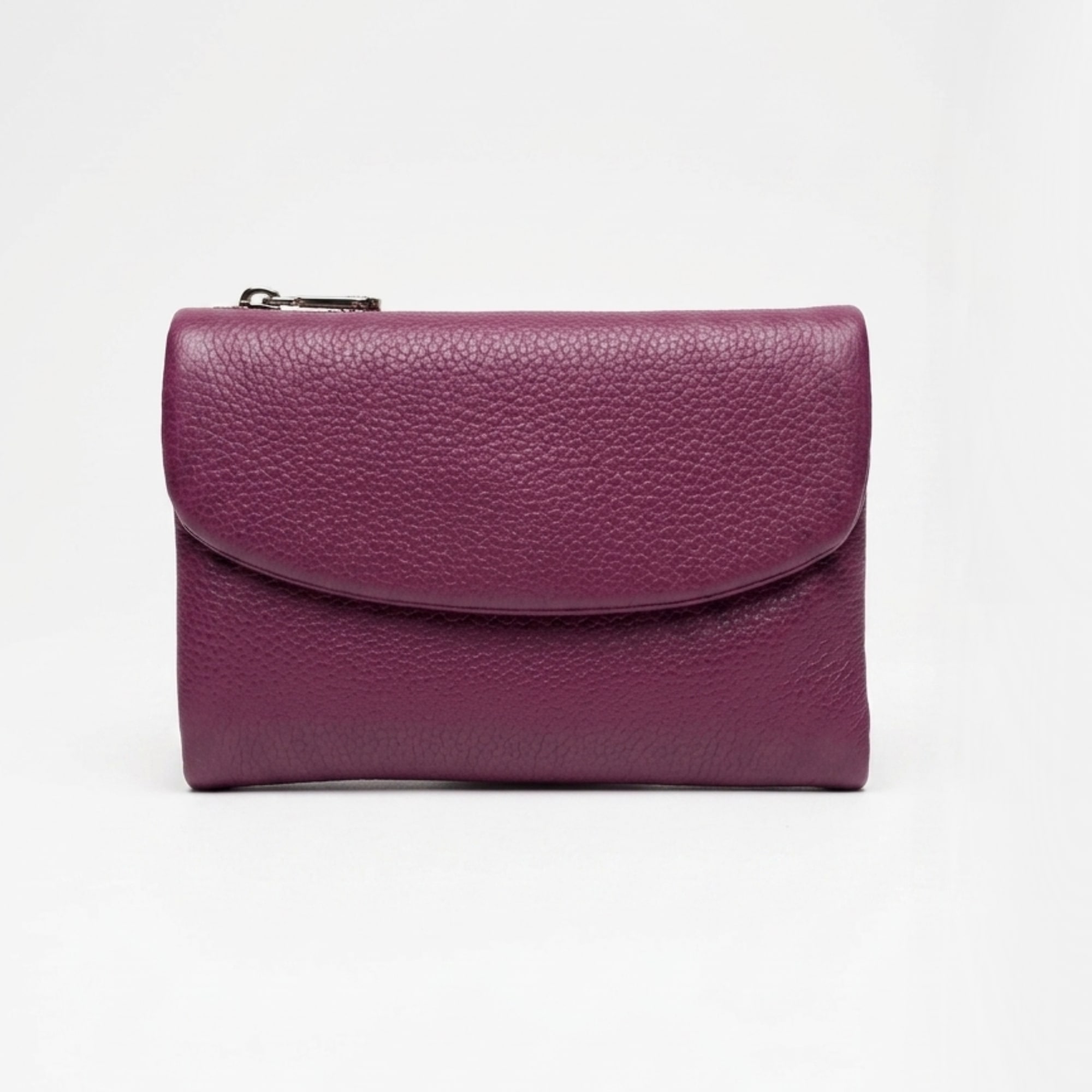 Margaret Medium Leather Wallet - Purple
