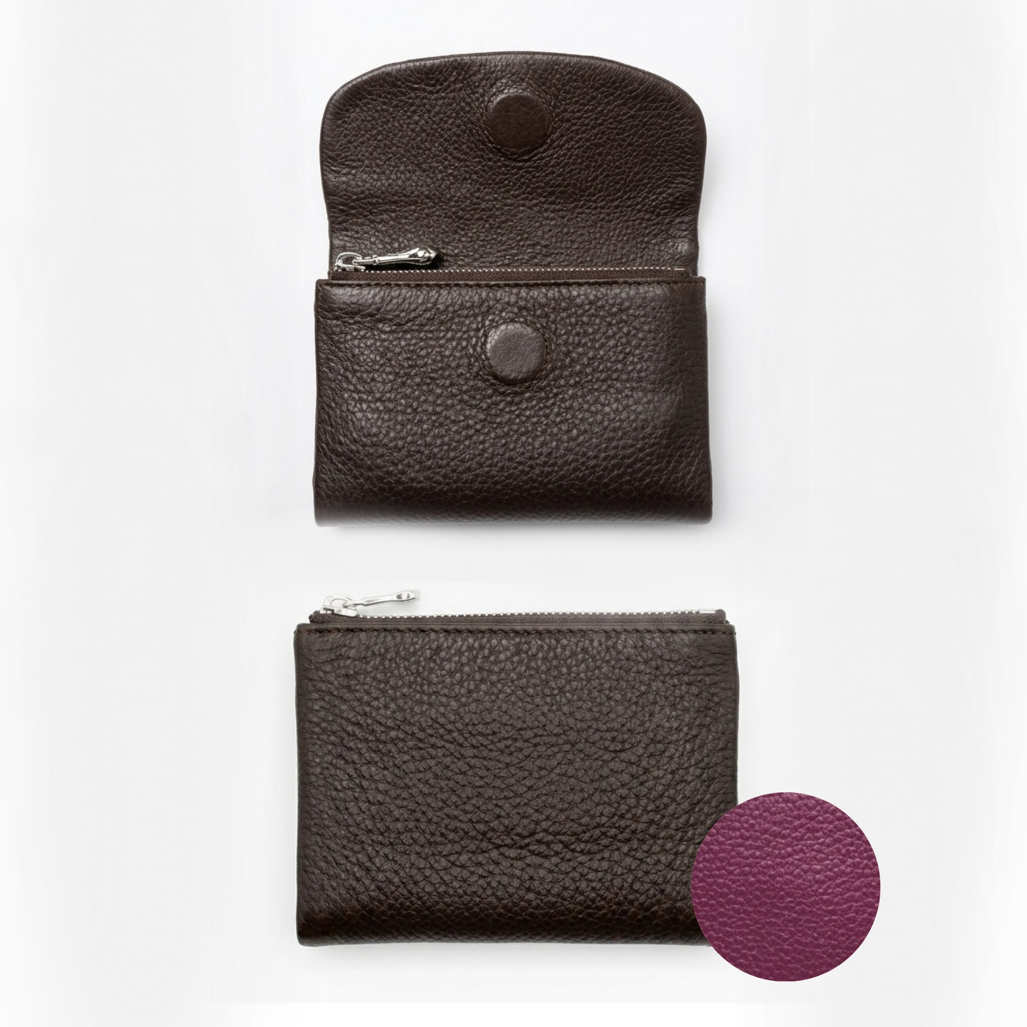 Margaret Medium Leather Wallet - Purple view 3