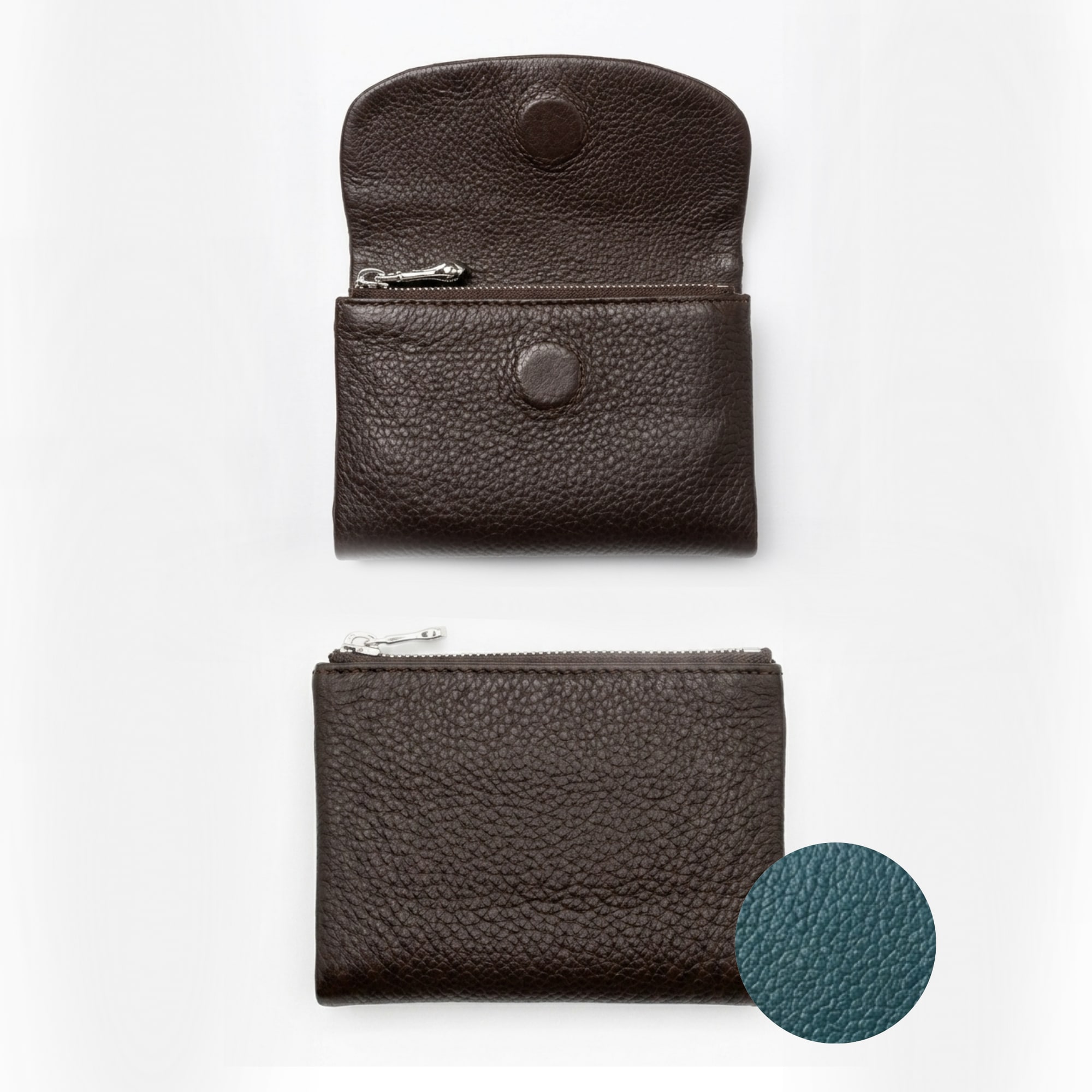 Margaret Medium Leather Wallet - Teal view 3