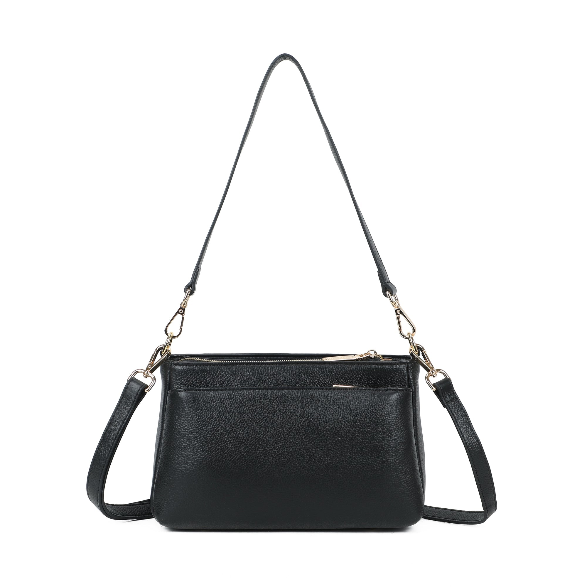 Noelle Leather Shoulder Bag - Black view 4