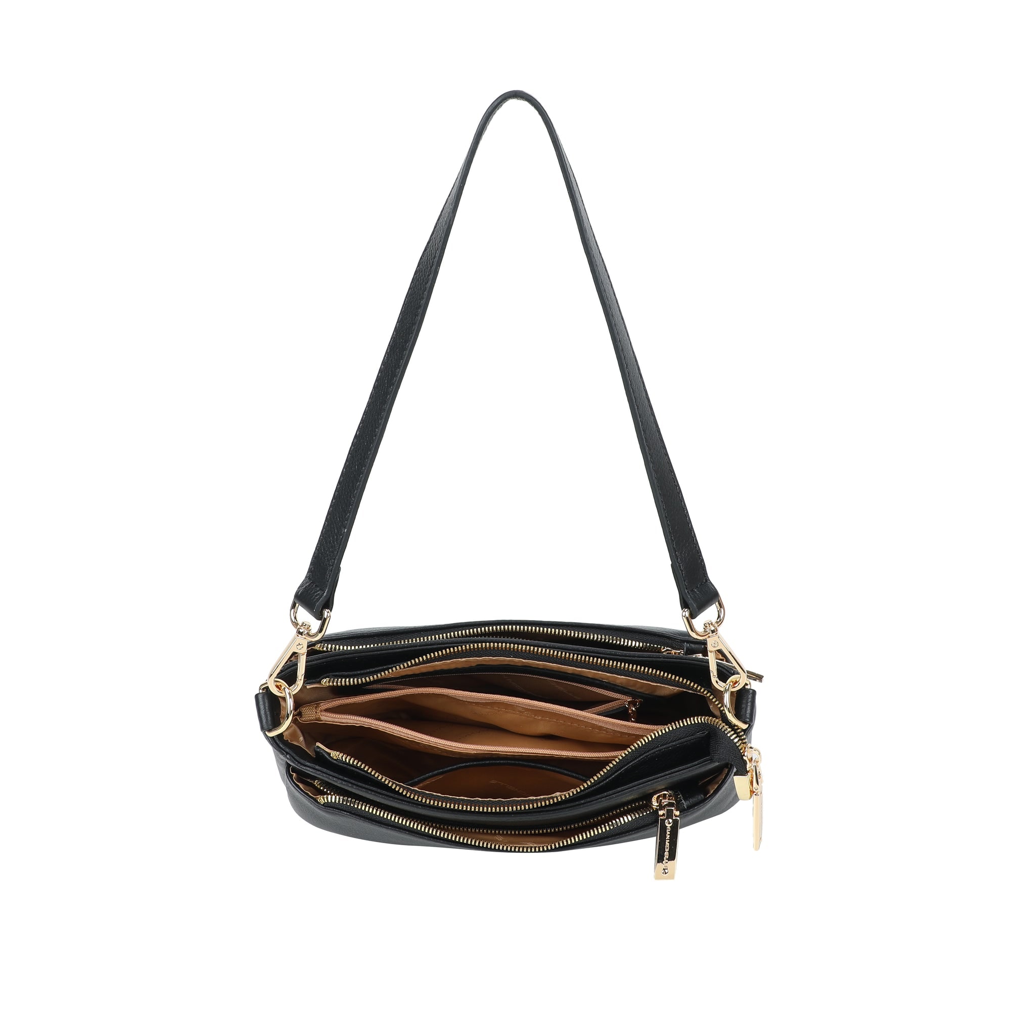 Noelle Leather Shoulder Bag - Black view 5