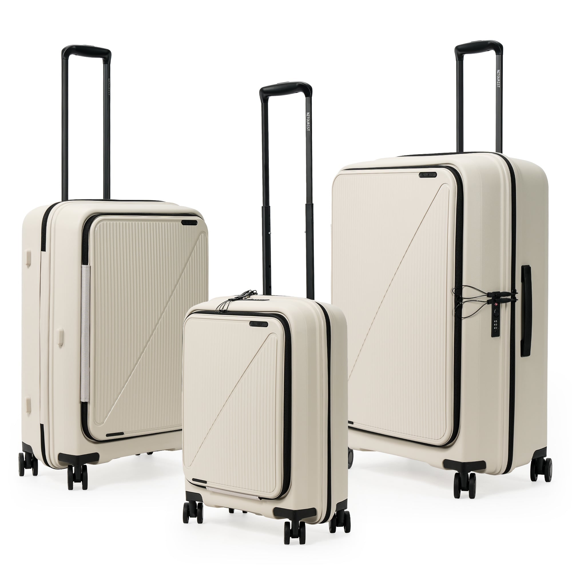 NZTourist Primo Dual Open 66cm Suitcase - Beige view 7