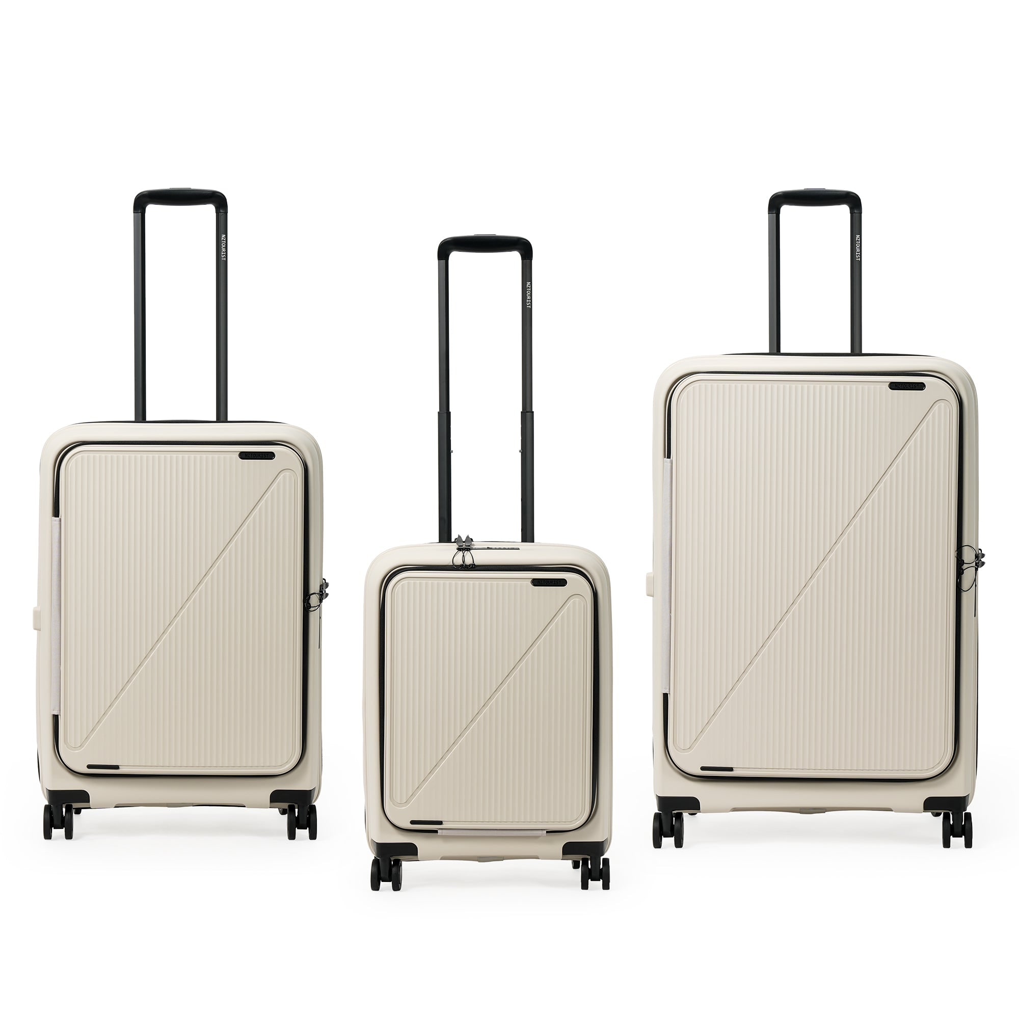NZTourist Primo Dual Open 77cm Suitcase - Beige view 14