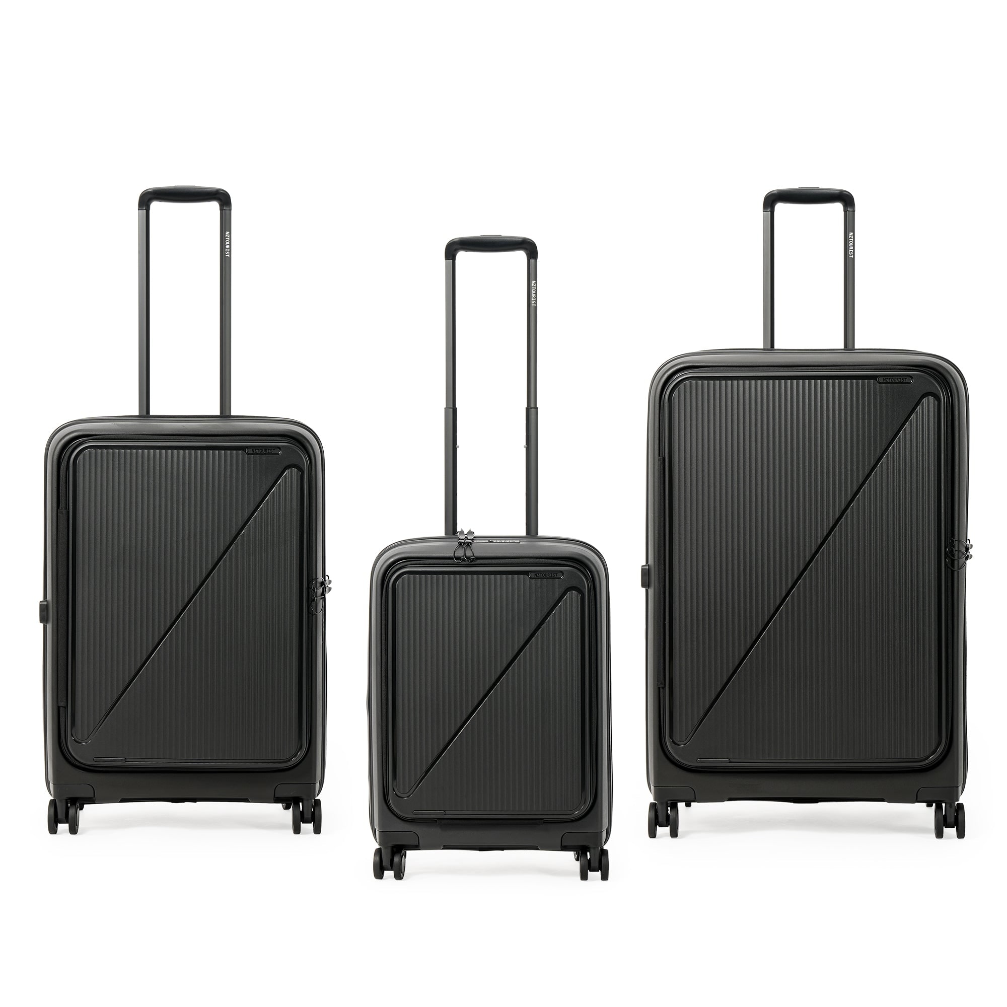 NZTourist Primo Dual Open 77cm Suitcase - Black view 5