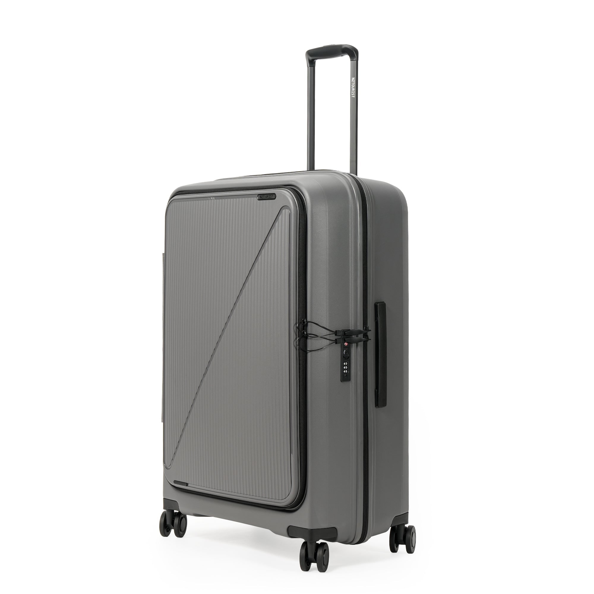 NZTourist Primo Dual Open 77cm Suitcase - Grey view 4