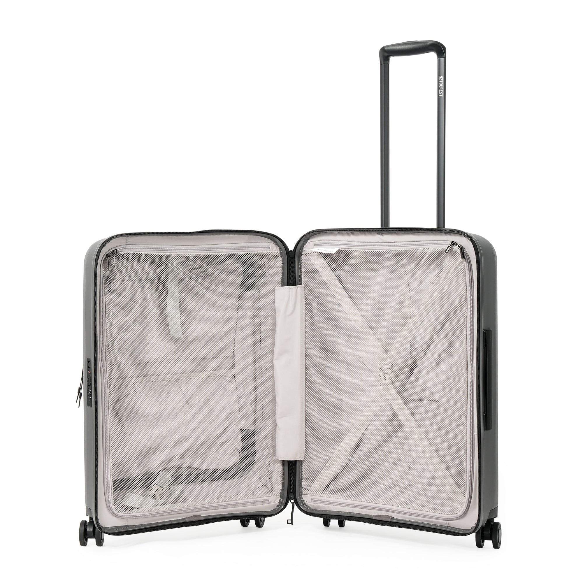 NZTourist Primo Dual Open 77cm Suitcase - Grey view 3