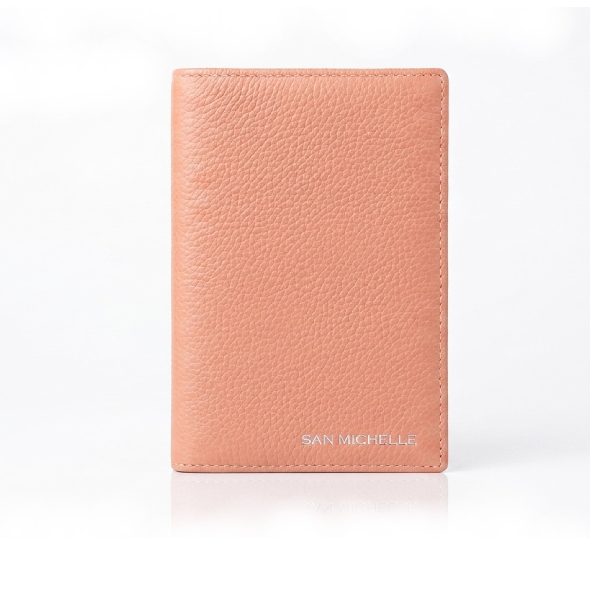 Parker Leather Passport Wallet - Salmon Pink