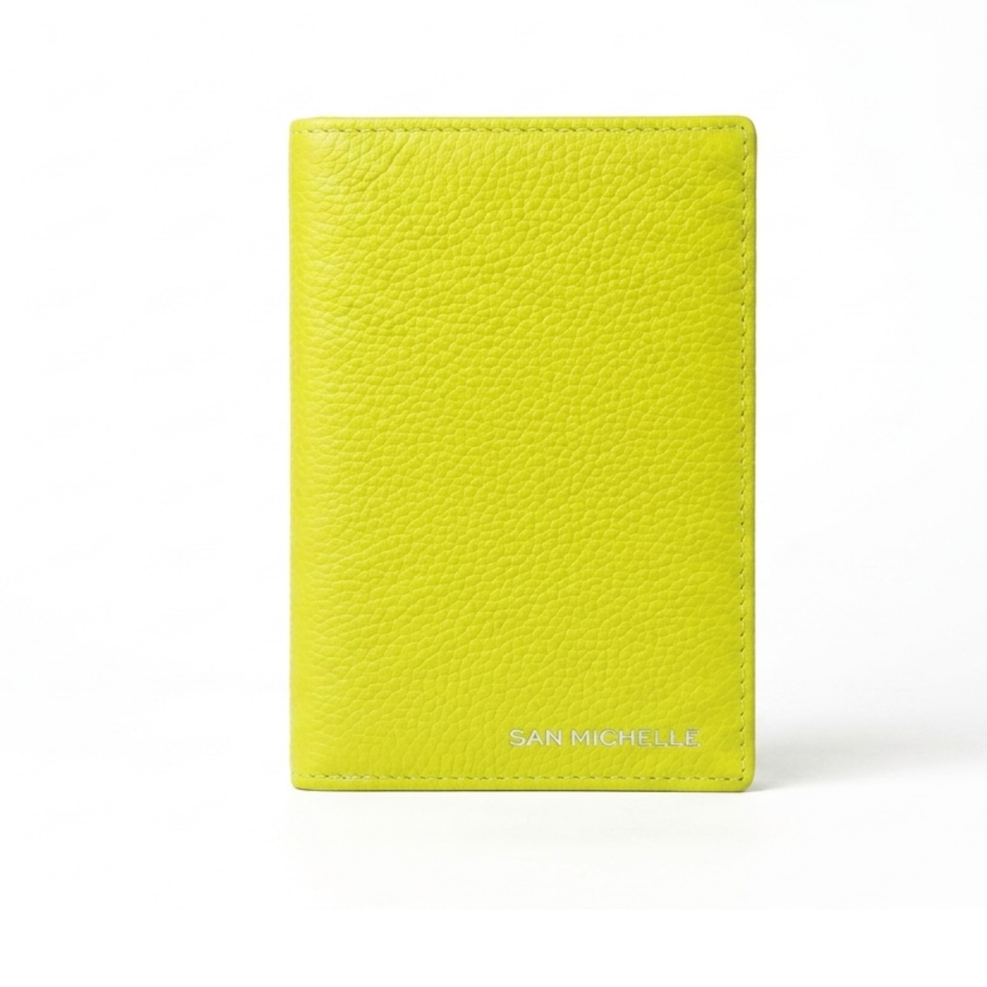 Parker Leather Passport Wallet - Lime Green