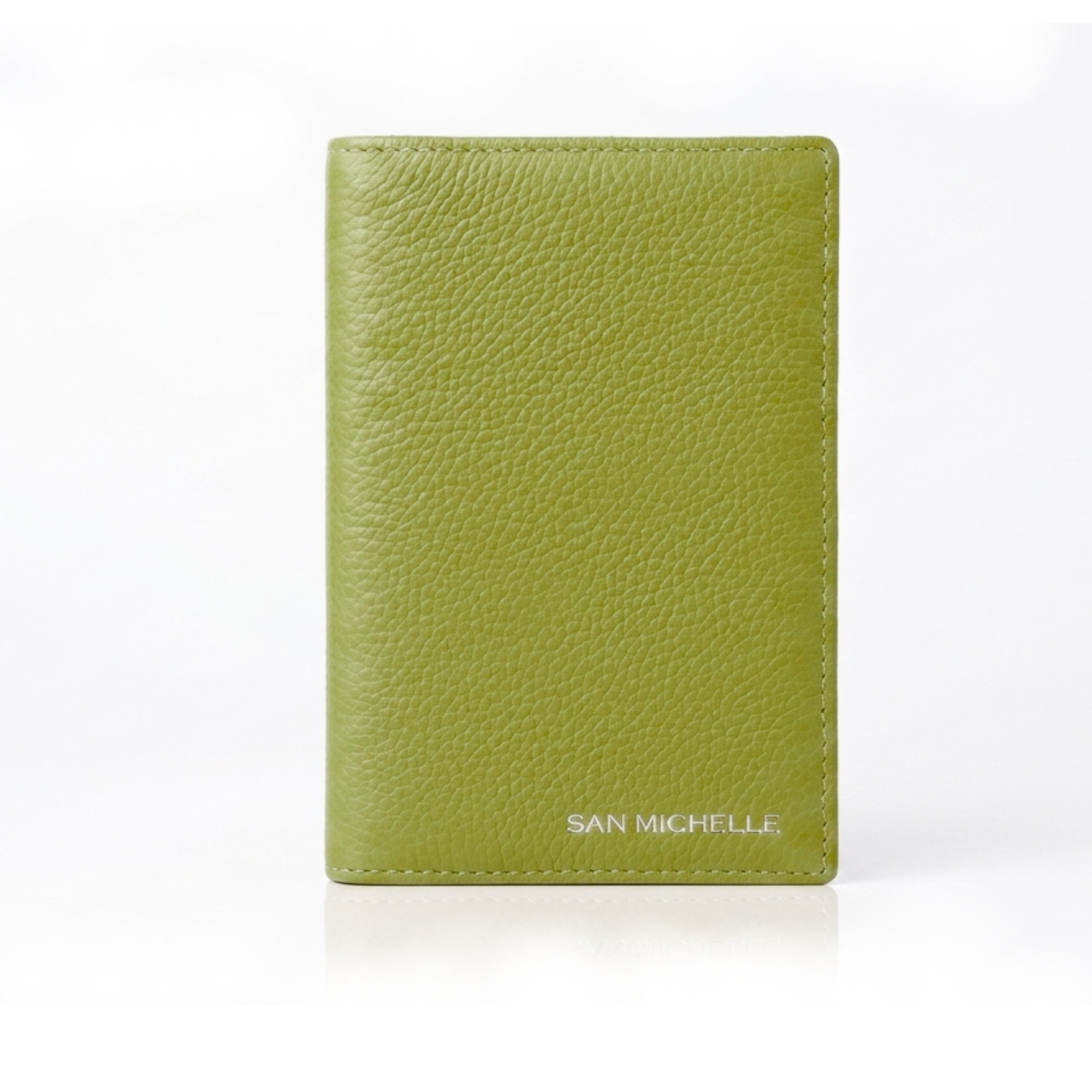 Parker Leather Passport Wallet - Olive Green