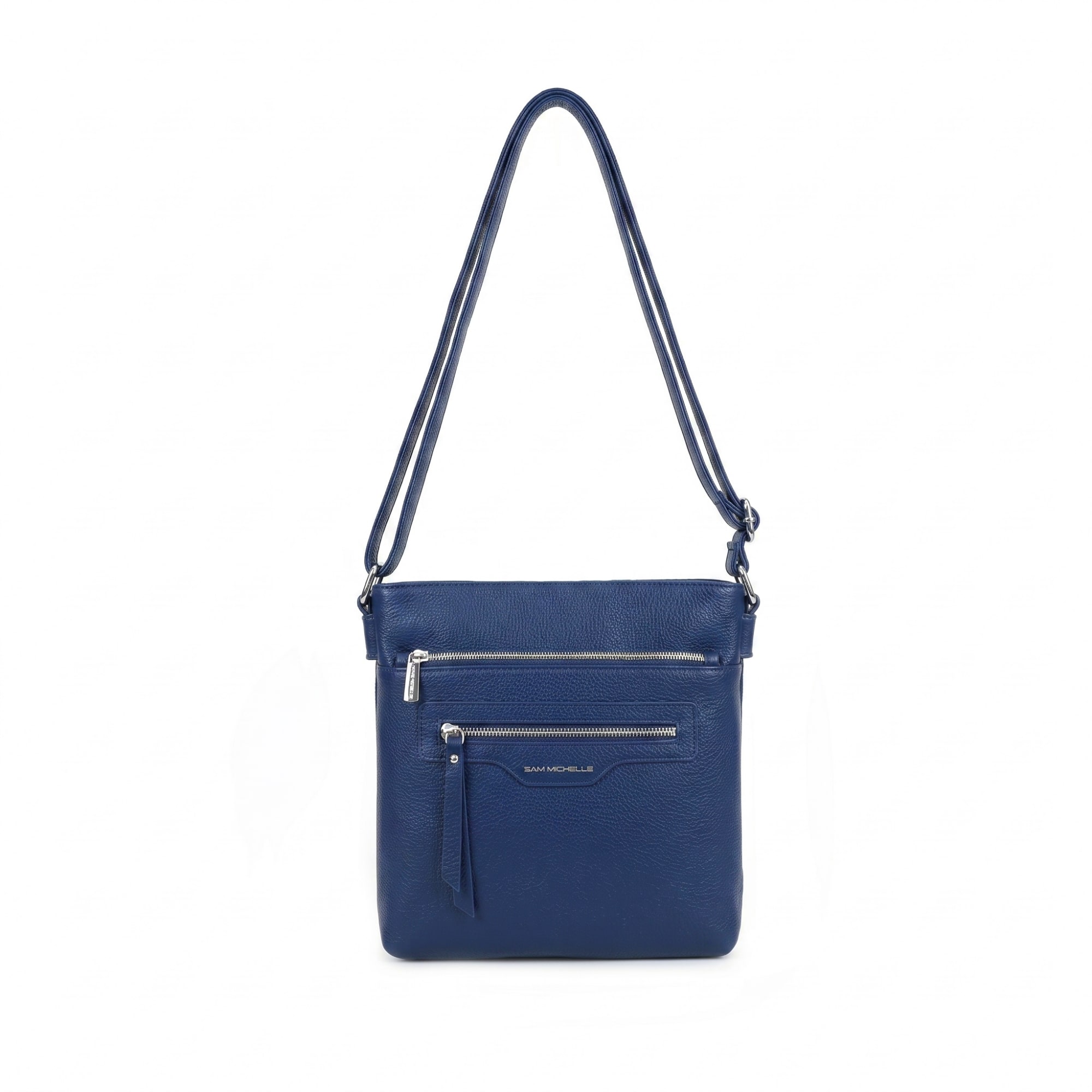 Polly Leather Crossbody Bag - Dark Blue