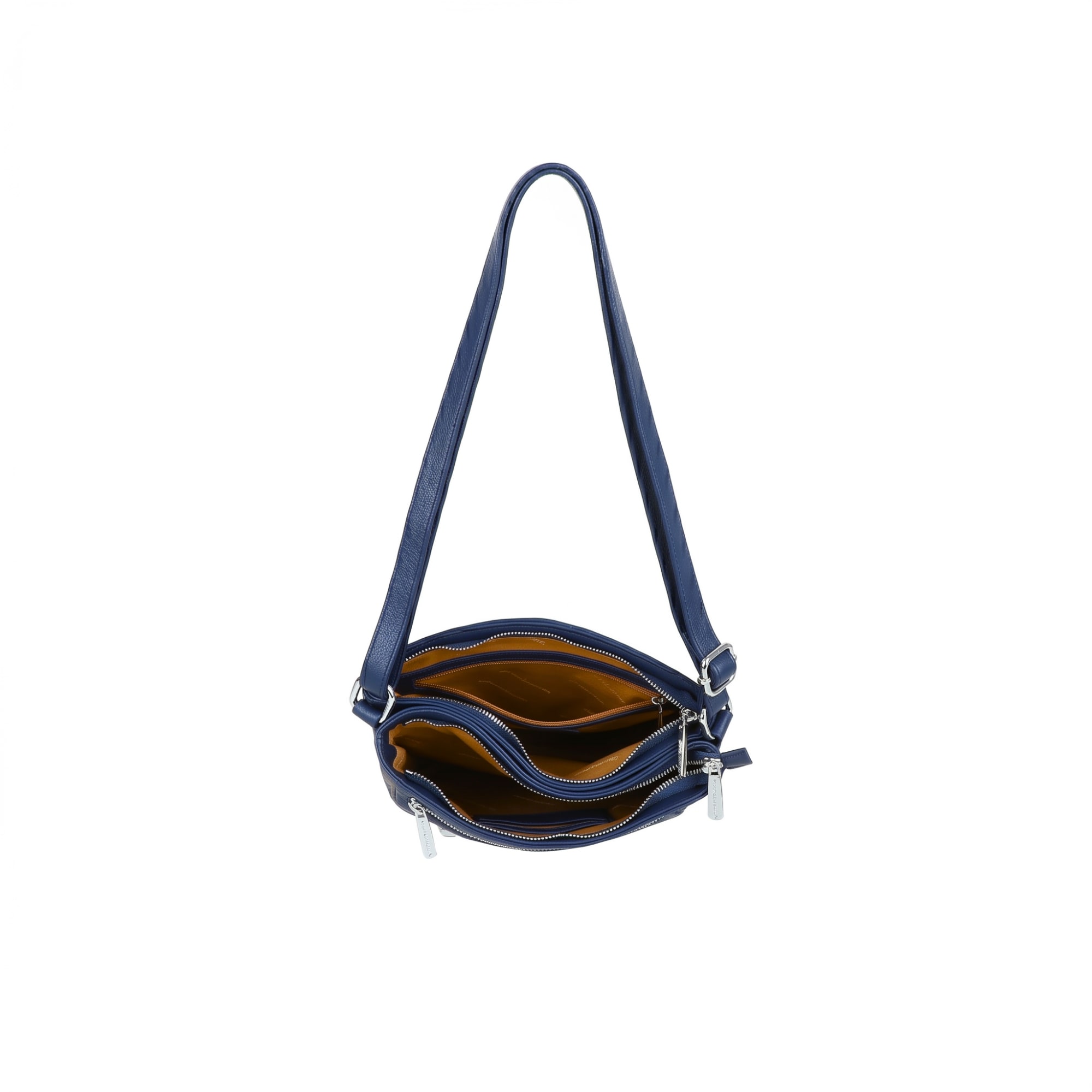 Polly Leather Crossbody Bag - Dark Blue view 4